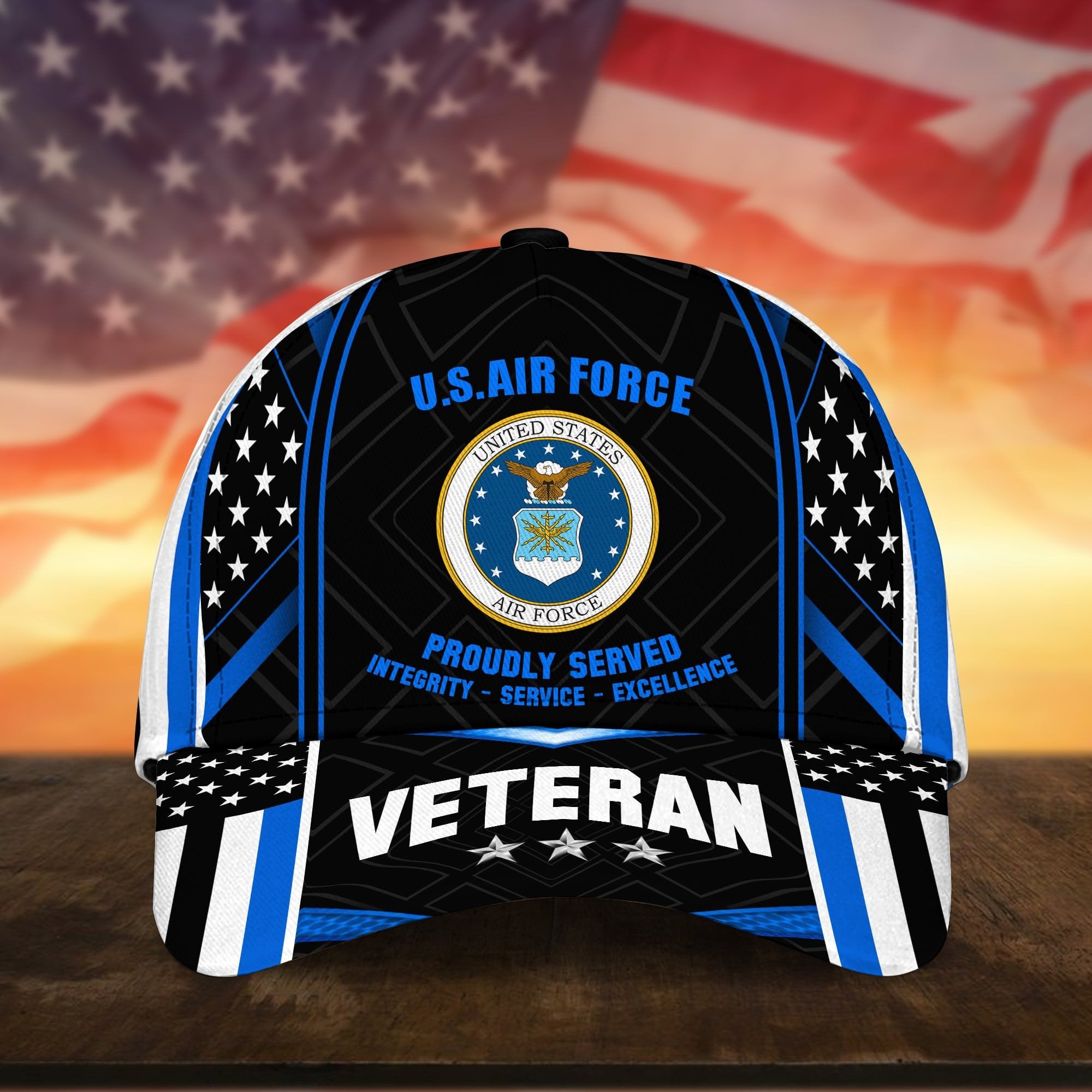 Premium U.S Multiple Service Veteran 3D Cap NPVC260403