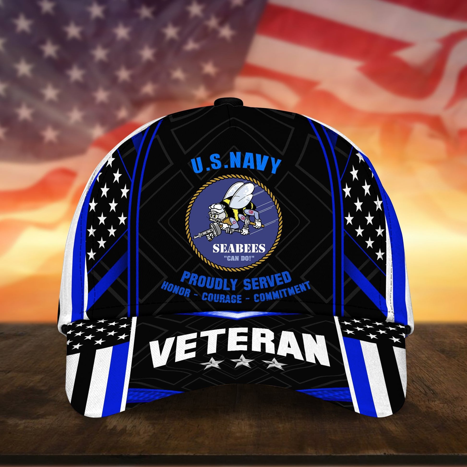 Premium U.S Multiple Service Veteran 3D Cap NPVC260403