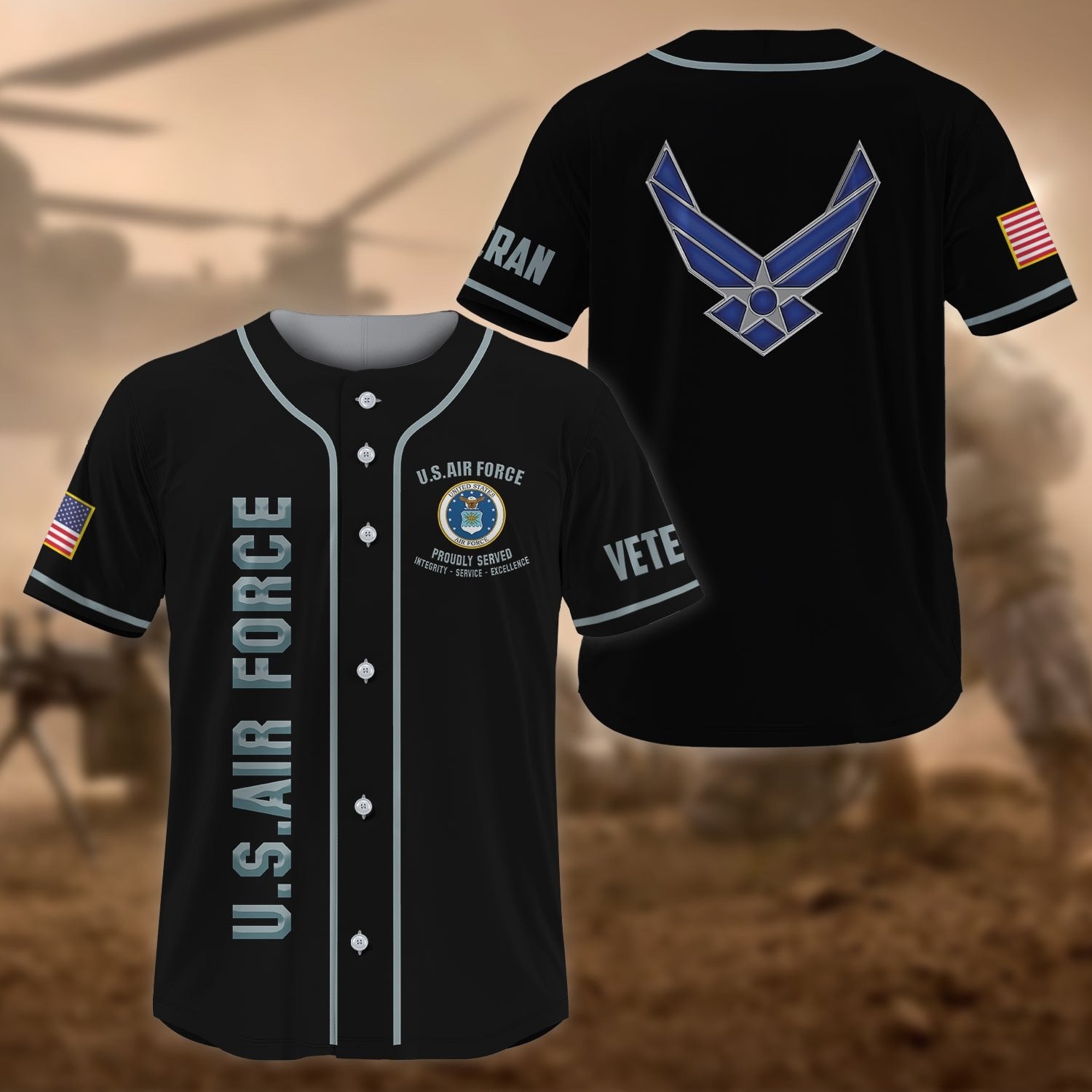 Premium US Veteran Baseball Jersey NPVC270201