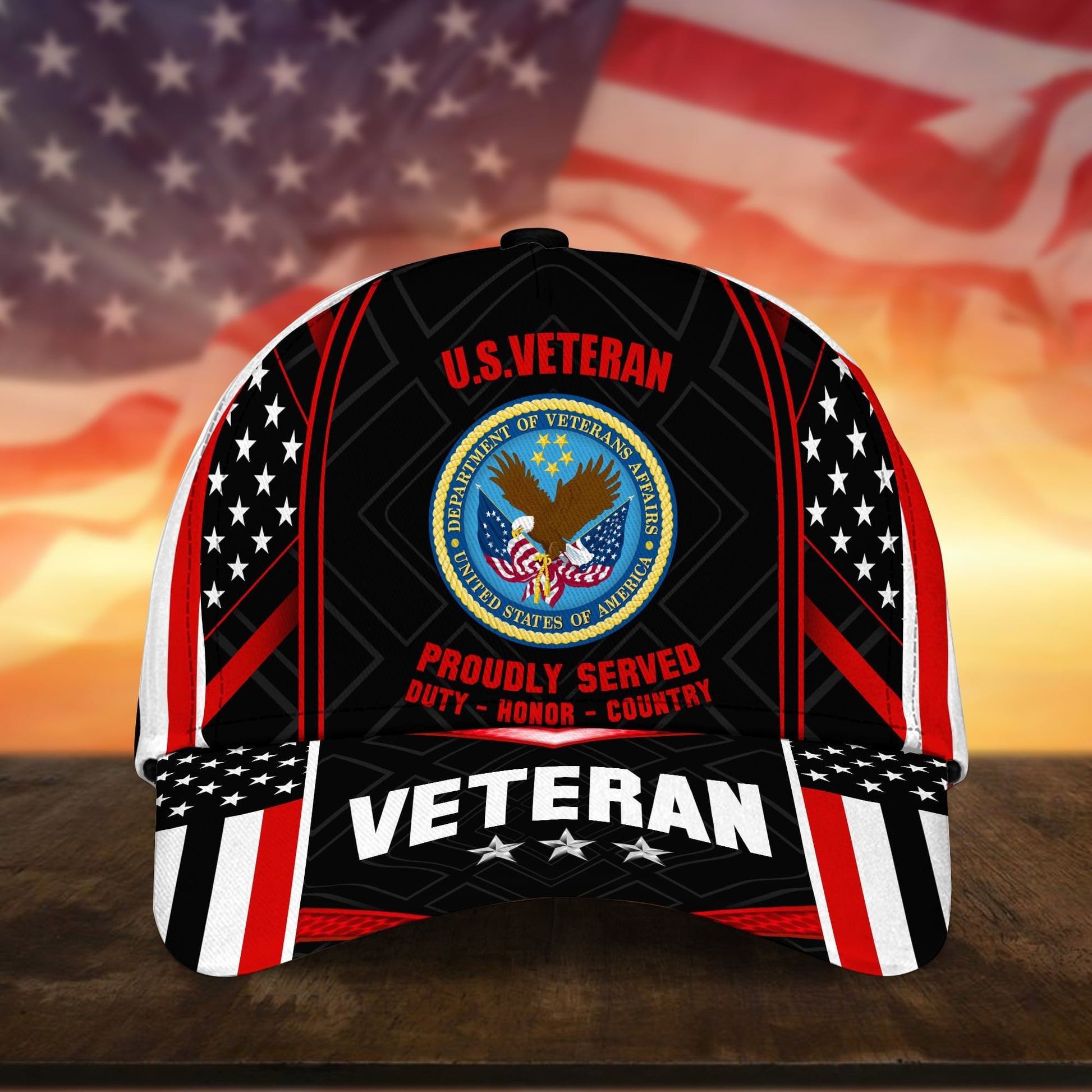 Premium U.S Multiple Service Veteran 3D Cap NPVC260403