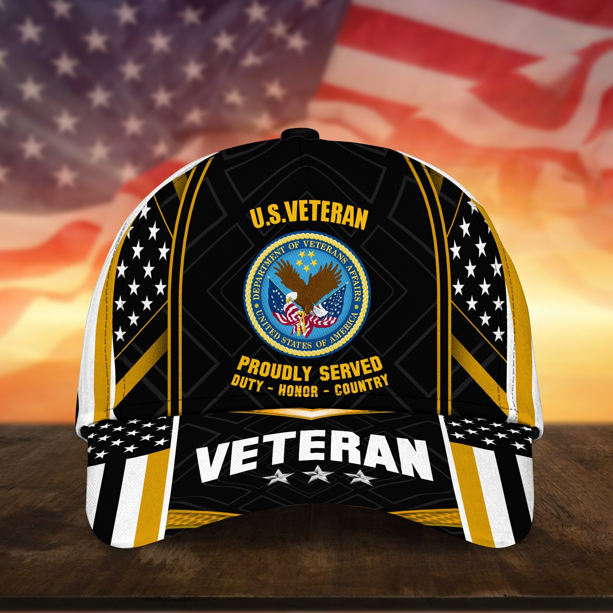 Premium U.S Multiple Service Veteran 3D Cap NPVC260403