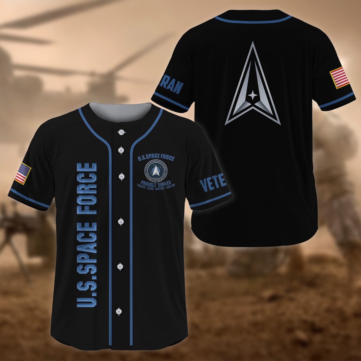Premium US Veteran Baseball Jersey NPVC270201