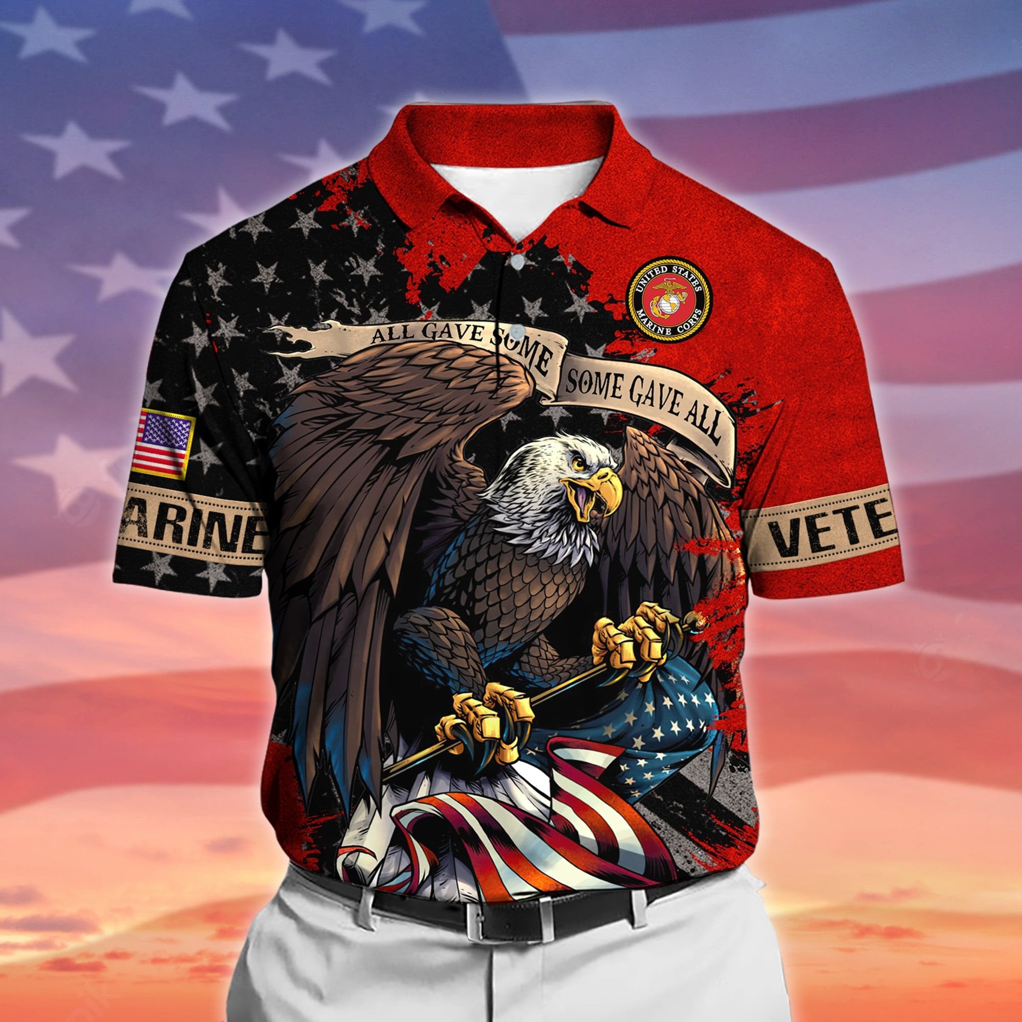 Premium All Gave Some Some Gave All US Veteran Polo And Hawaii Shirt NPVC140204