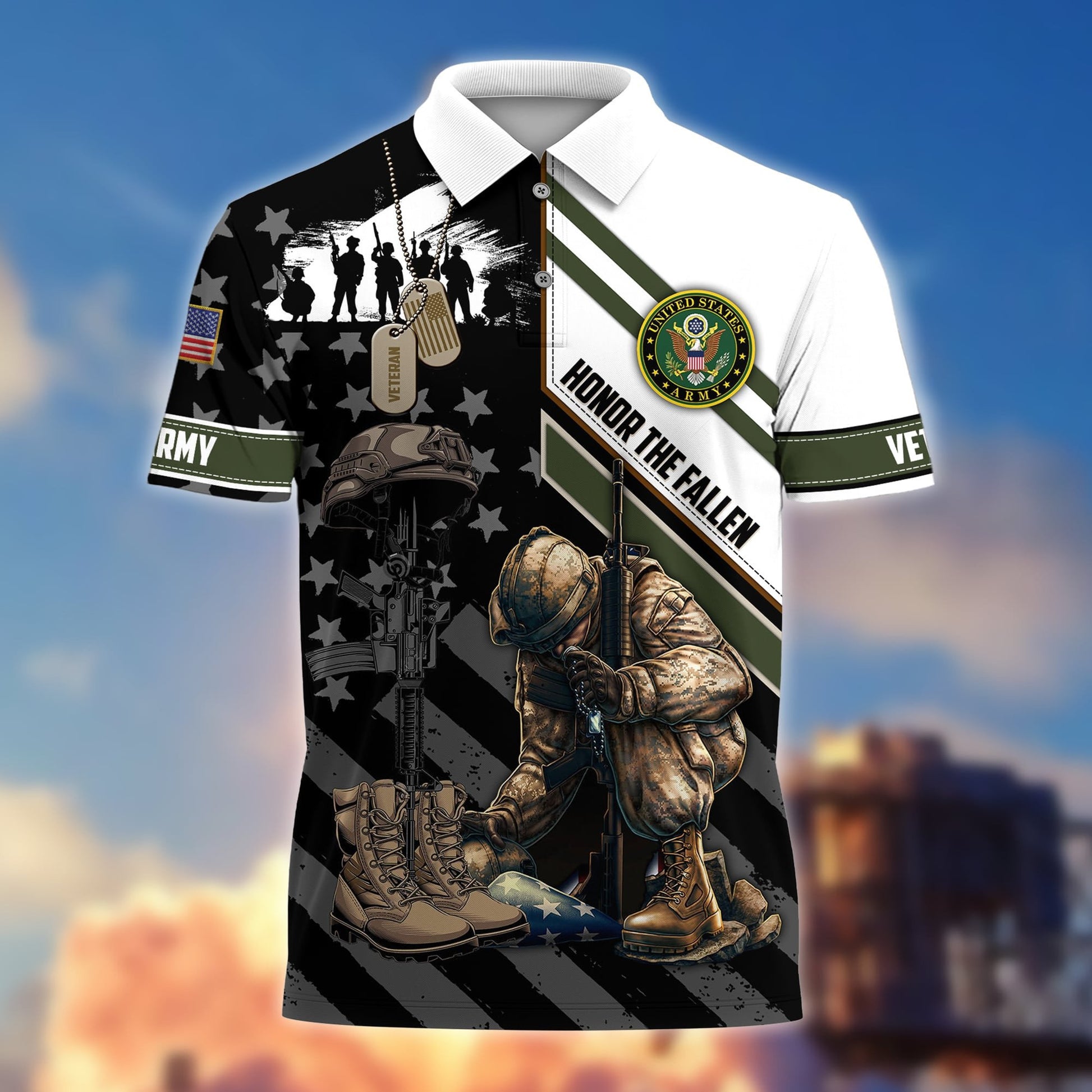 Premium Honor The Fallen US Veteran Polo And Hawaii Shirt NPVC140203
