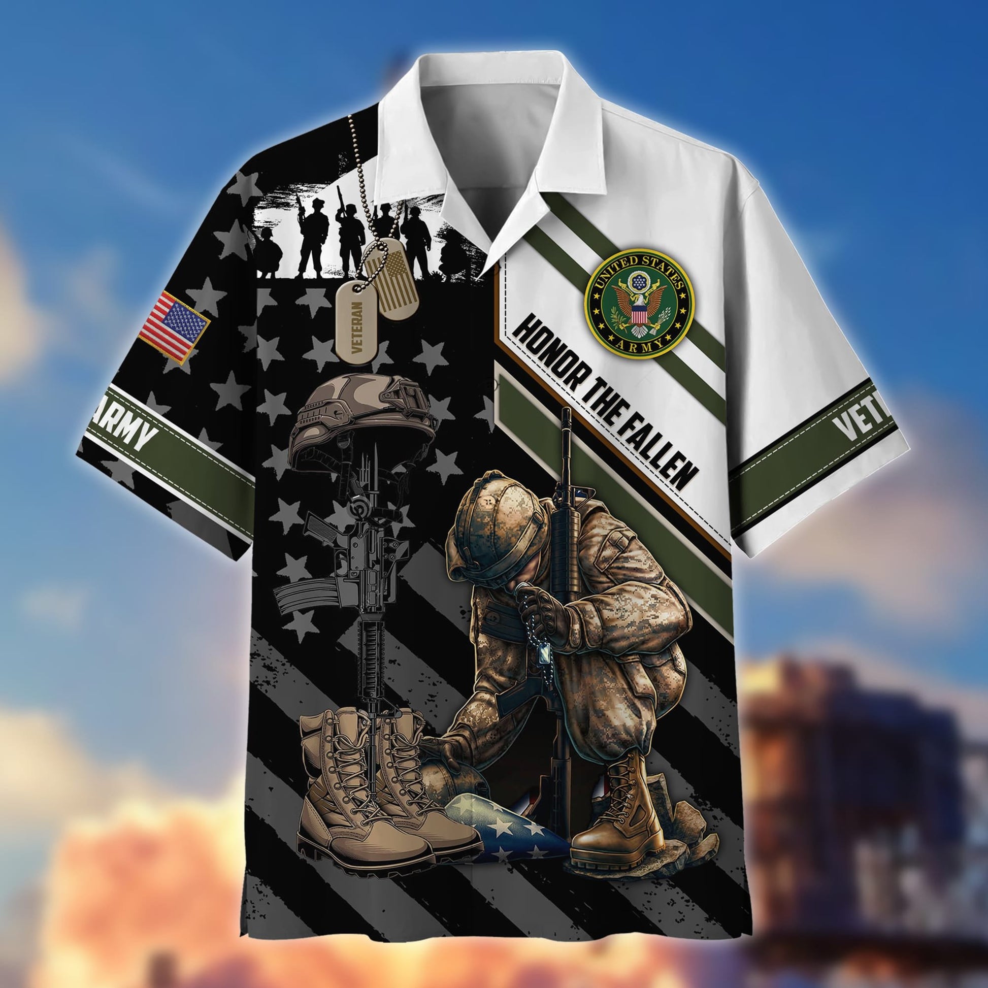 Premium Honor The Fallen US Veteran Polo And Hawaii Shirt NPVC140203