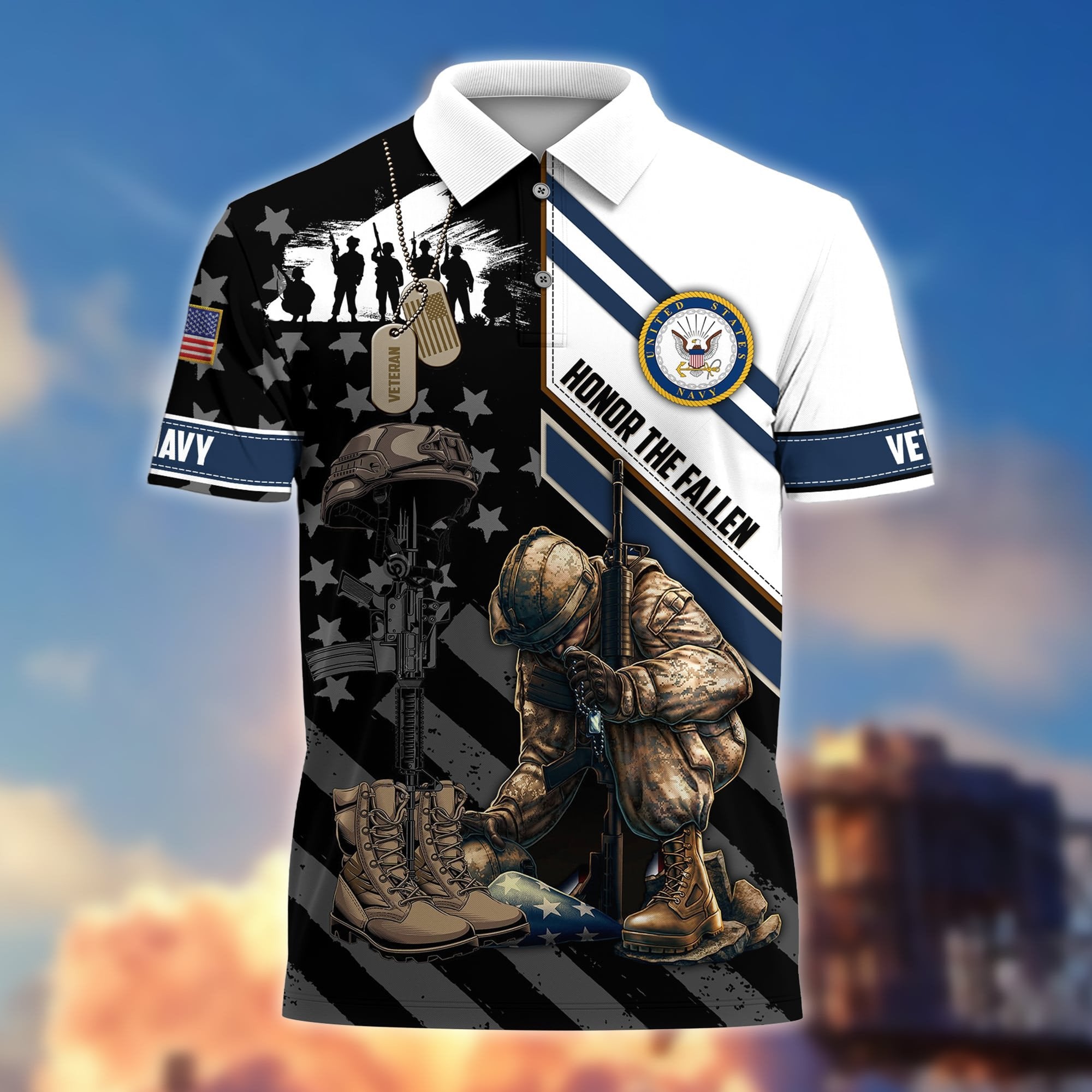Premium Honor The Fallen US Veteran Polo And Hawaii Shirt NPVC140203