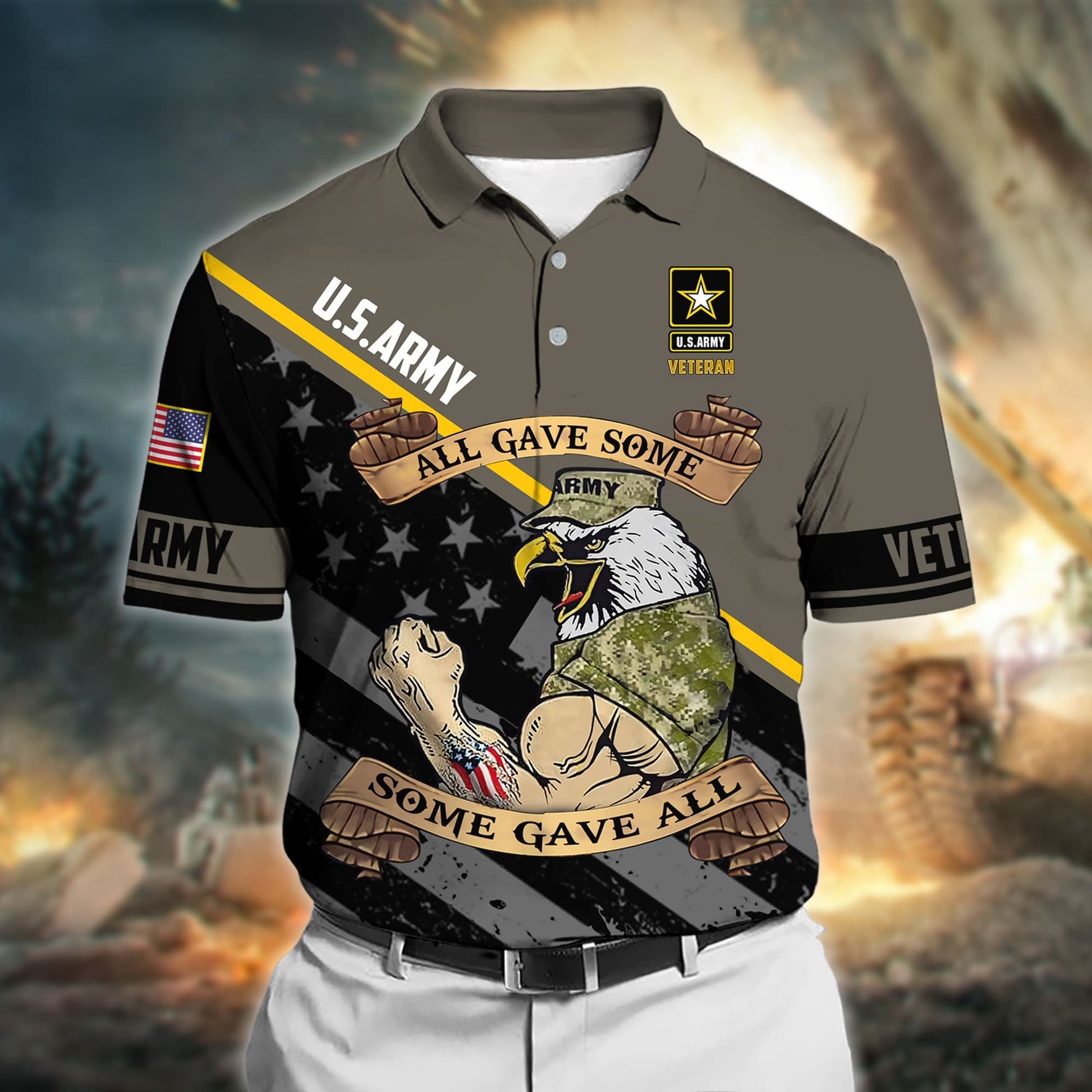 Premium All Gave Some Some Gave All US Veteran Polo Shirt NPVC230203