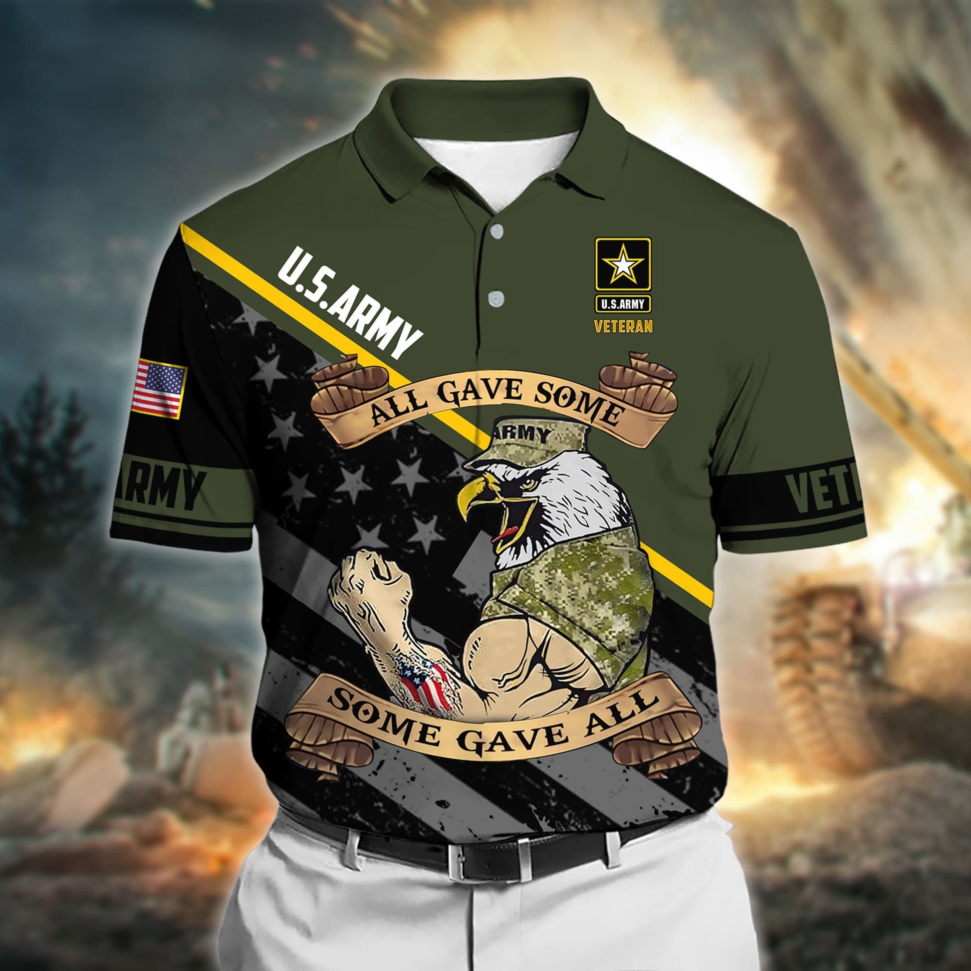 Premium All Gave Some Some Gave All US Veteran Polo Shirt NPVC230203