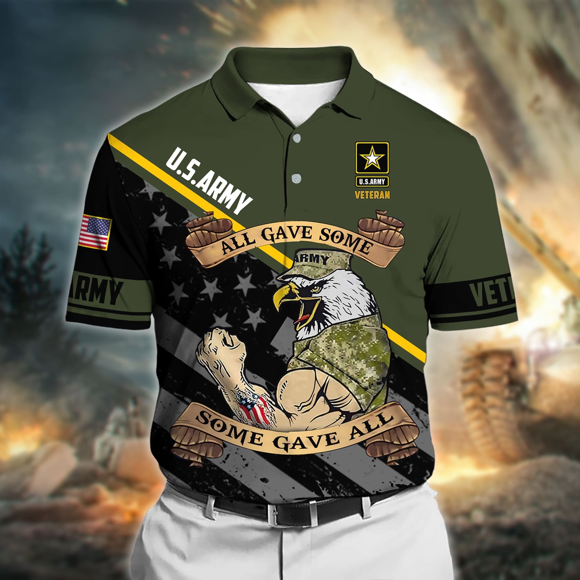 Premium All Gave Some Some Gave All US Veteran Polo Shirt NPVC230203