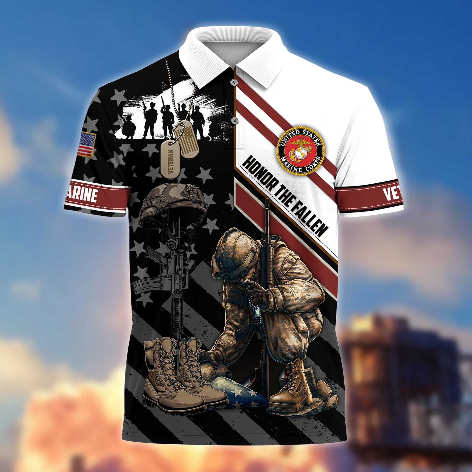 Premium Honor The Fallen US Veteran Polo And Hawaii Shirt NPVC140203