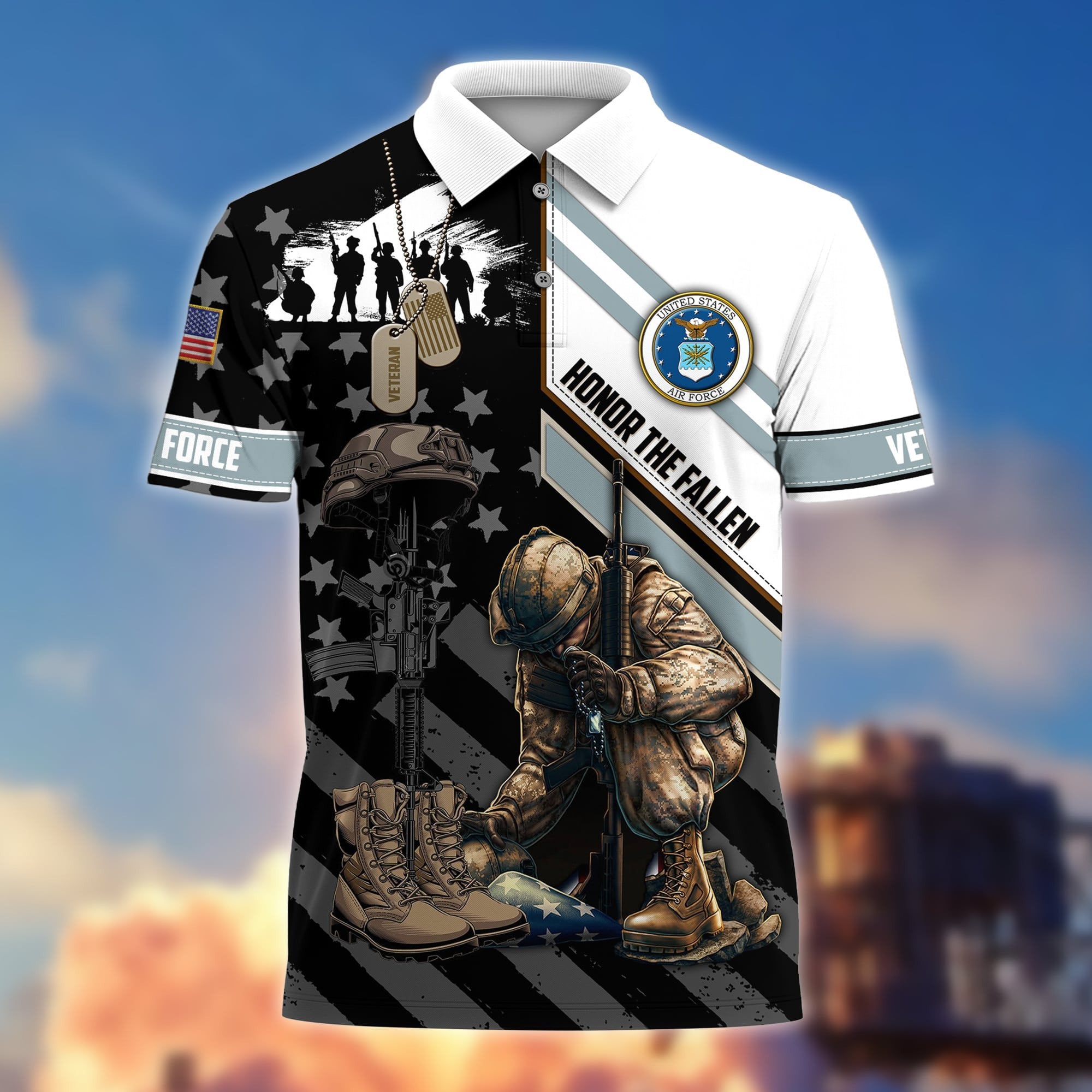 Premium Honor The Fallen US Veteran Polo And Hawaii Shirt NPVC140203