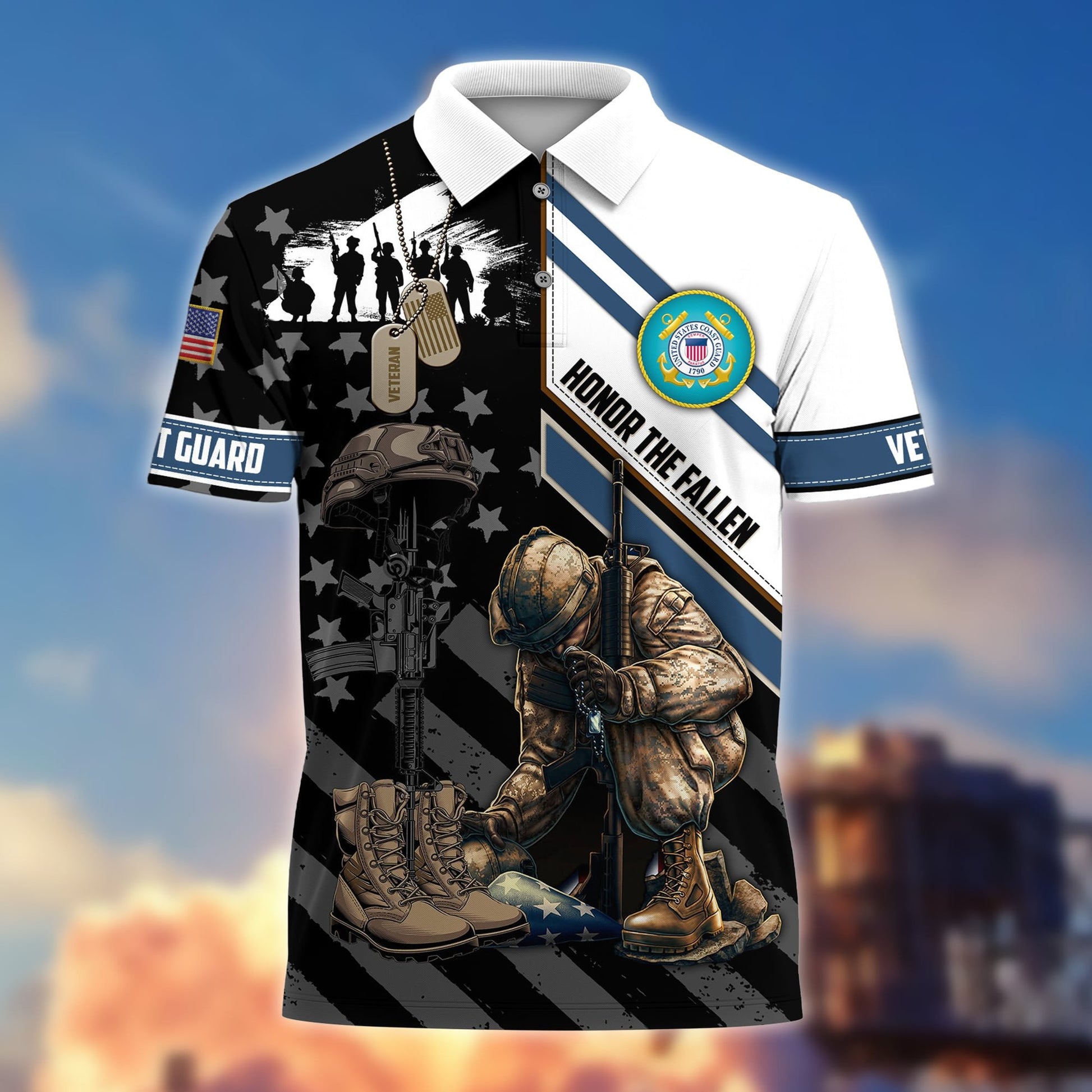 Premium Honor The Fallen US Veteran Polo And Hawaii Shirt NPVC140203