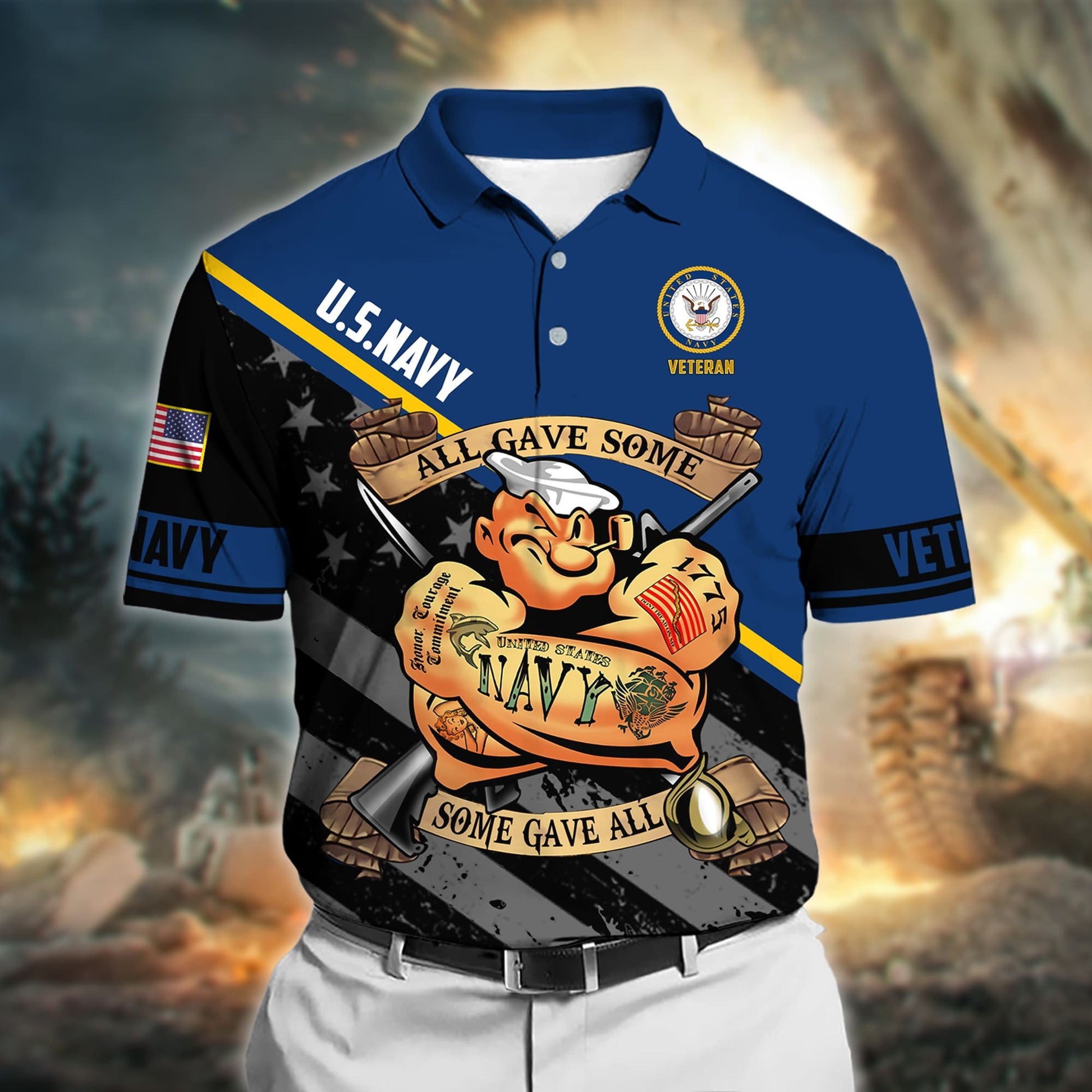 Premium All Gave Some Some Gave All US Veteran Polo Shirt NPVC230203