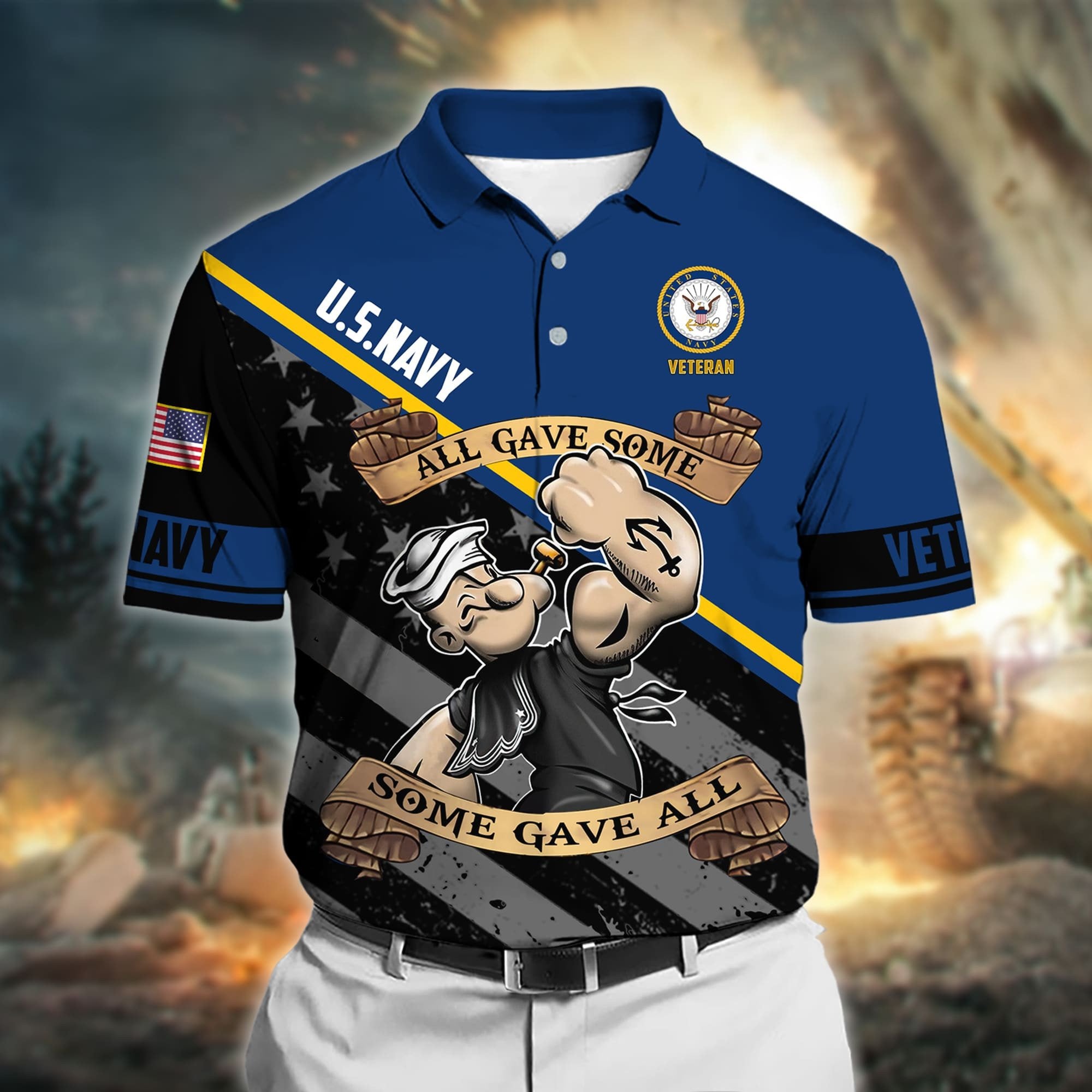 Premium All Gave Some Some Gave All US Veteran Polo Shirt NPVC230203
