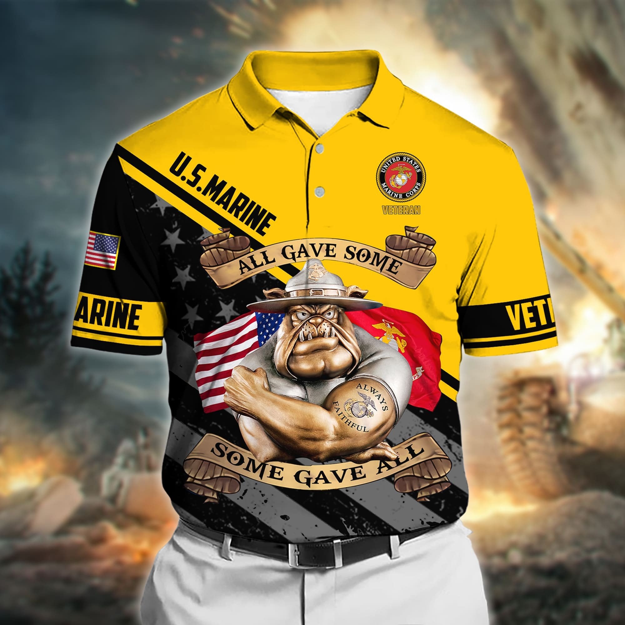 Premium All Gave Some Some Gave All US Veteran Polo Shirt NPVC230203