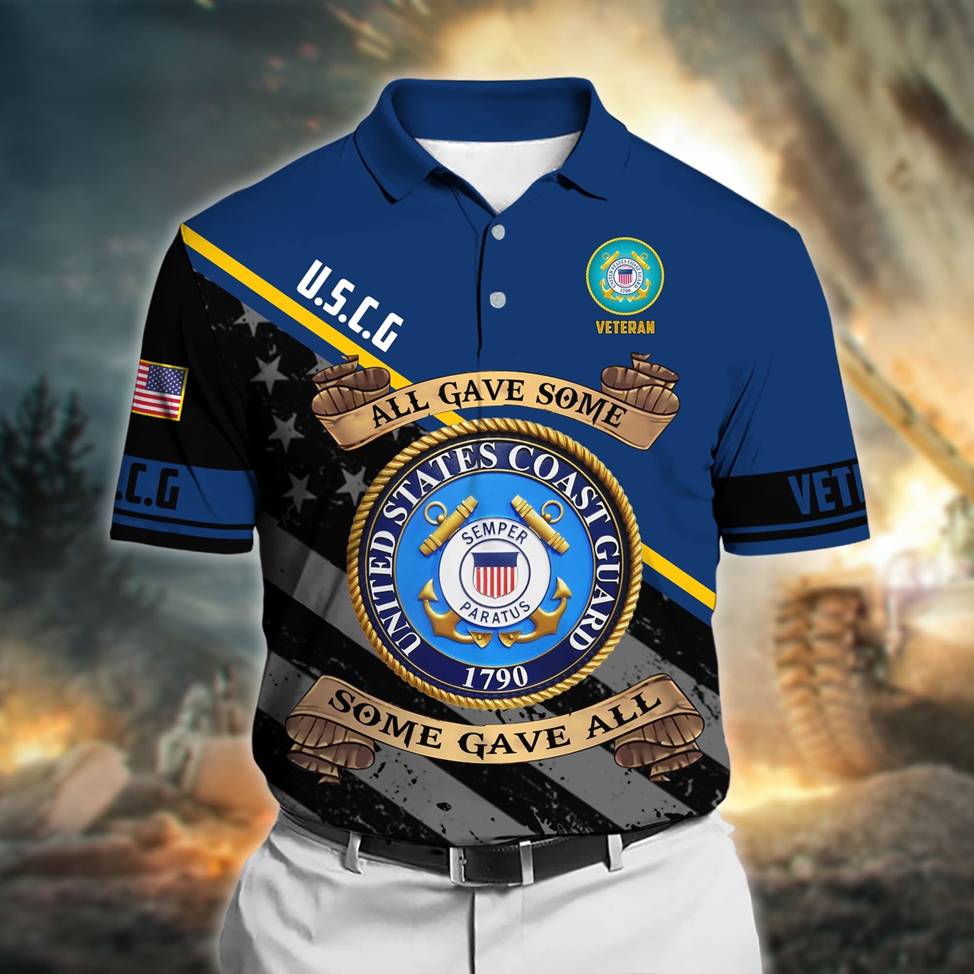 Premium All Gave Some Some Gave All US Veteran Polo Shirt NPVC230203