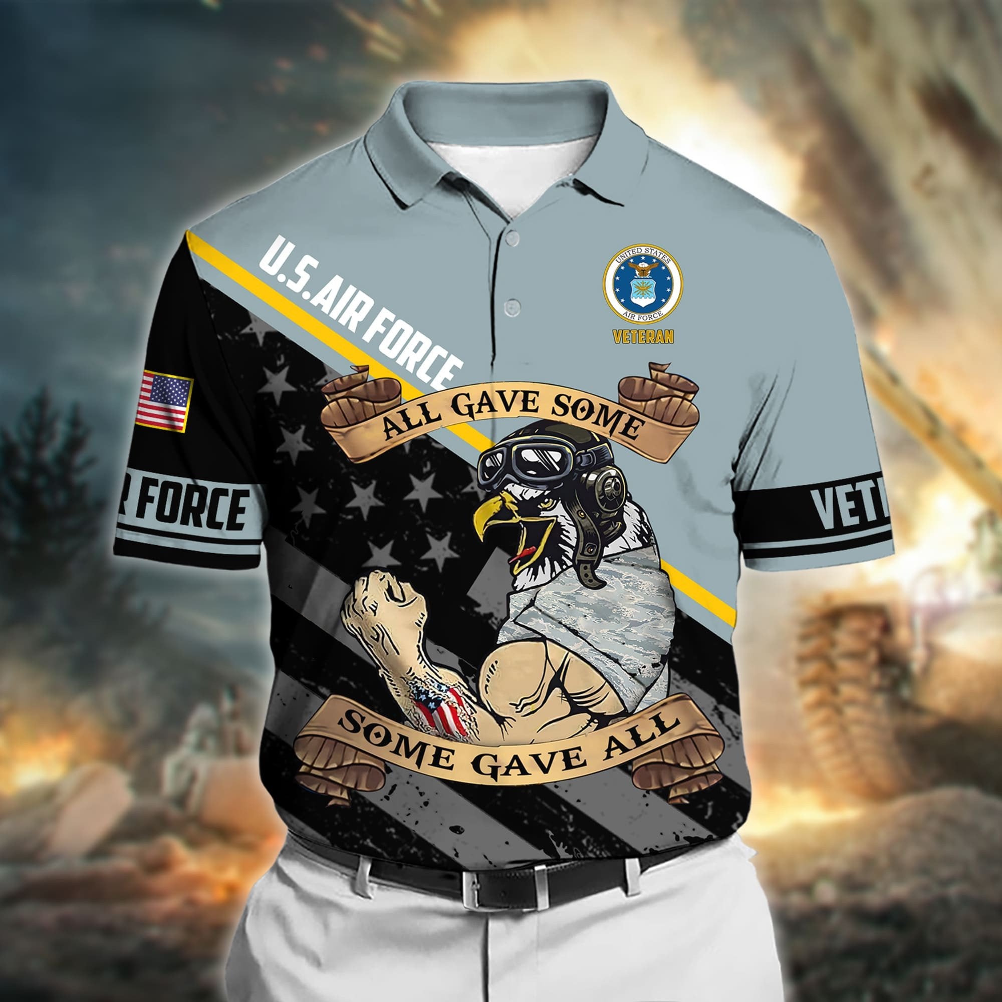 Premium All Gave Some Some Gave All US Veteran Polo Shirt NPVC230203