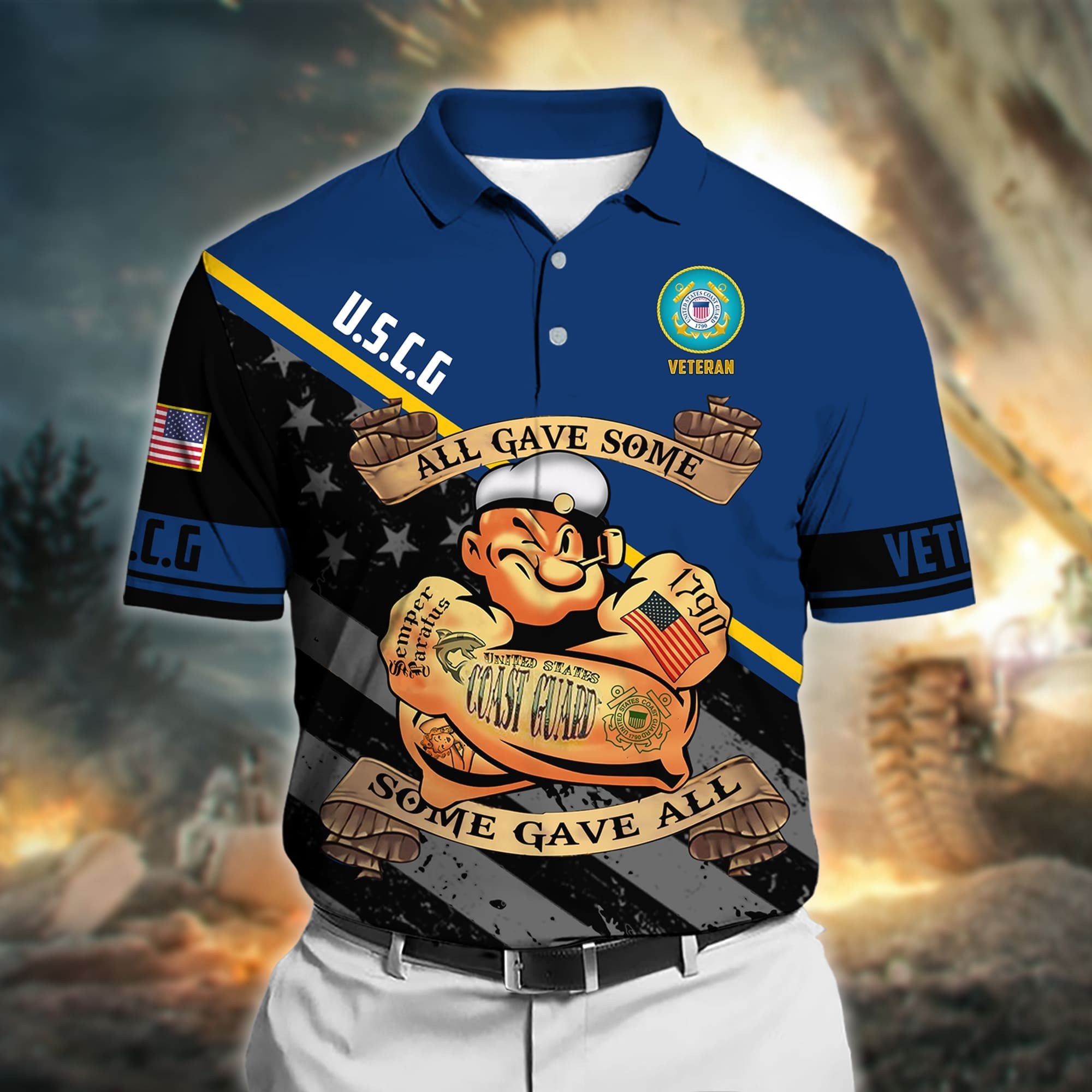 Premium All Gave Some Some Gave All US Veteran Polo Shirt NPVC230203