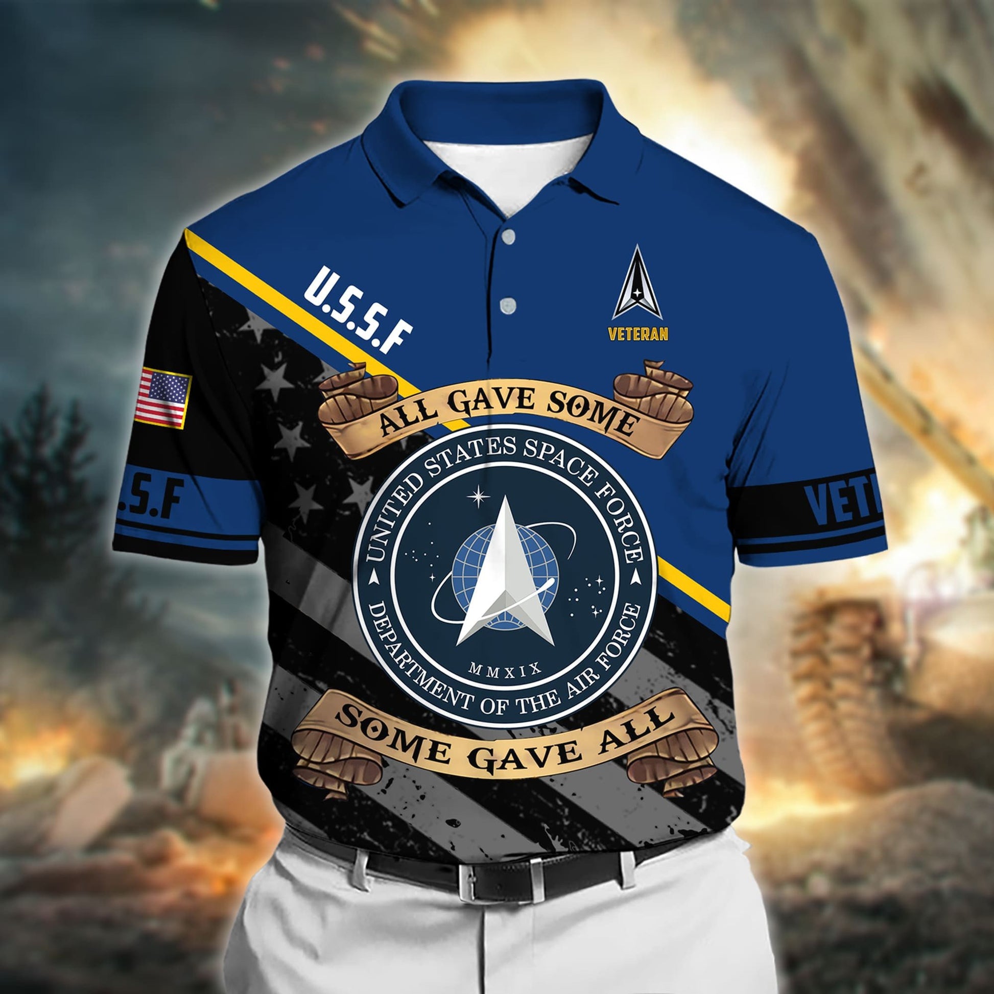 Premium All Gave Some Some Gave All US Veteran Polo Shirt NPVC230203