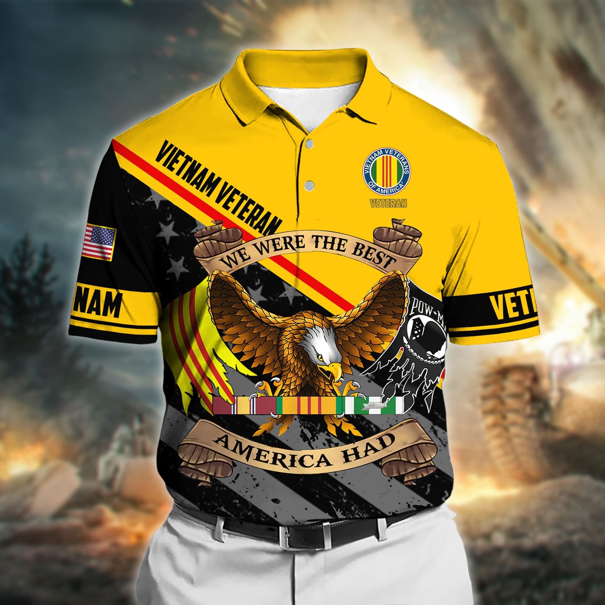 Premium All Gave Some Some Gave All US Veteran Polo Shirt NPVC230203