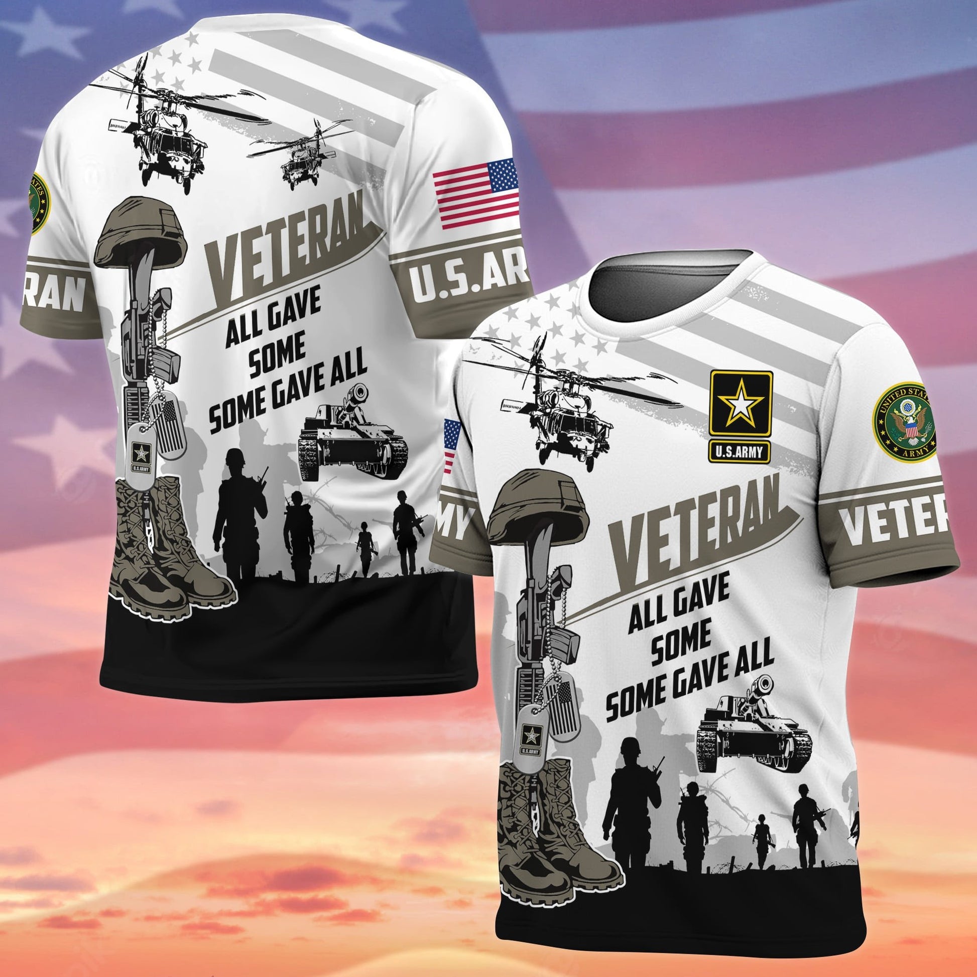Premium All Gave Some Some Gave All US Veteran T-Shirt APVC030801