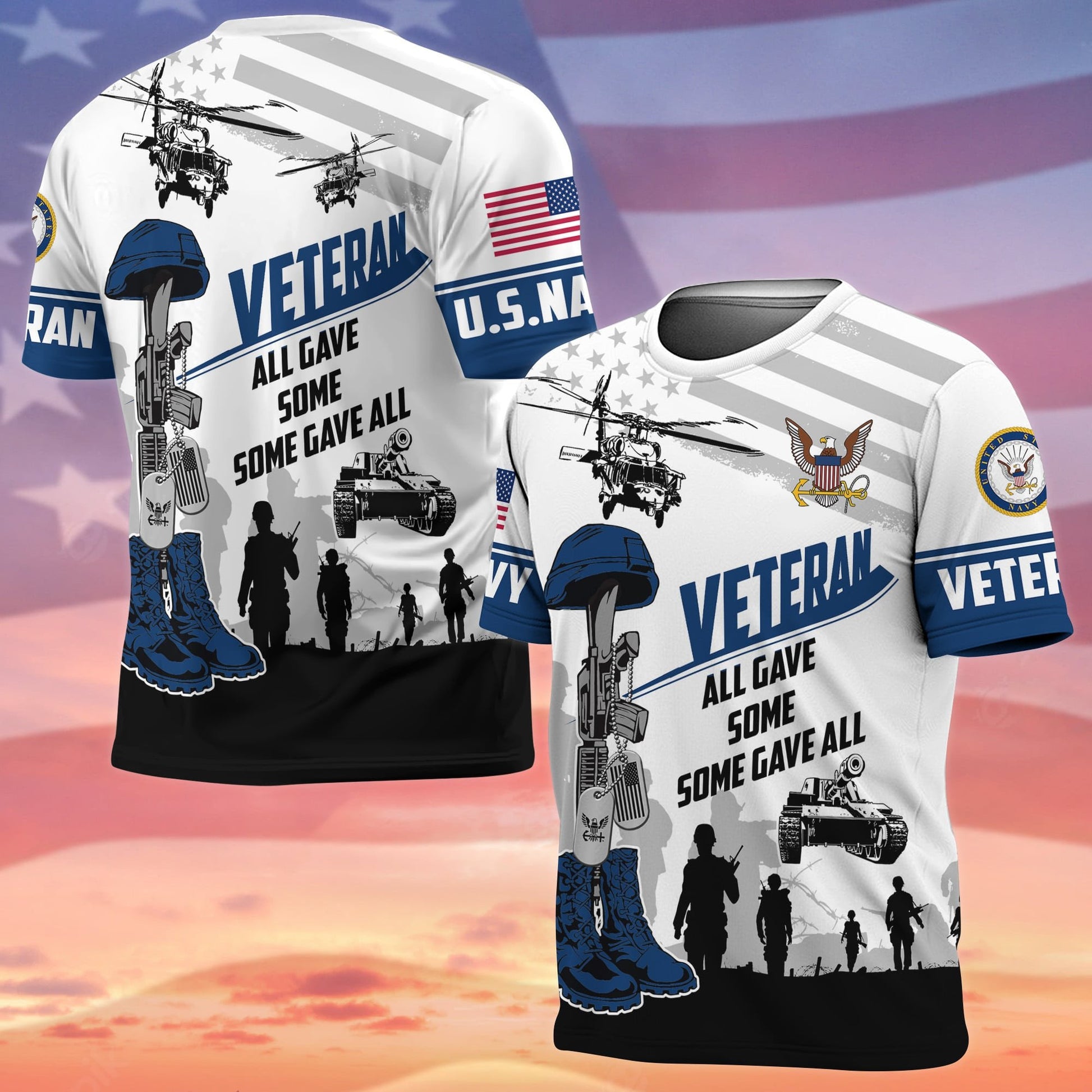 Premium All Gave Some Some Gave All US Veteran T-Shirt APVC030801