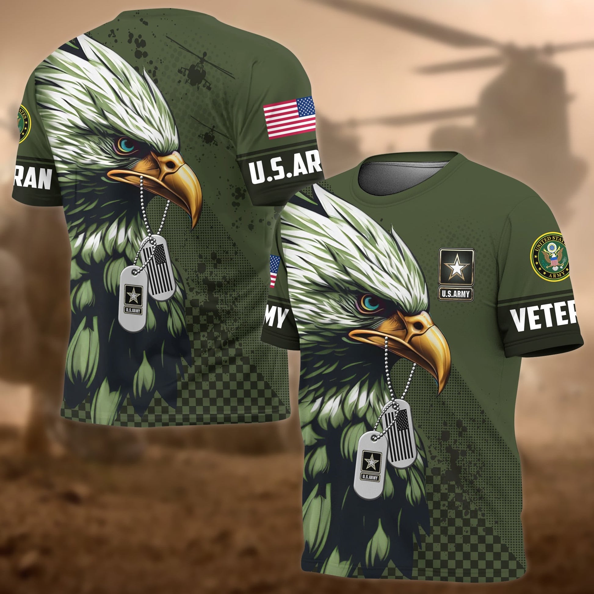 Premium Eagle US Veteran T-Shirt APVC040801