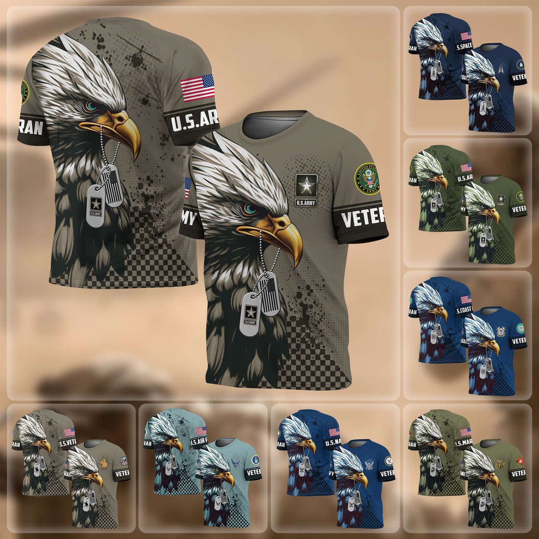 Premium Eagle US Veteran T-Shirt APVC040801