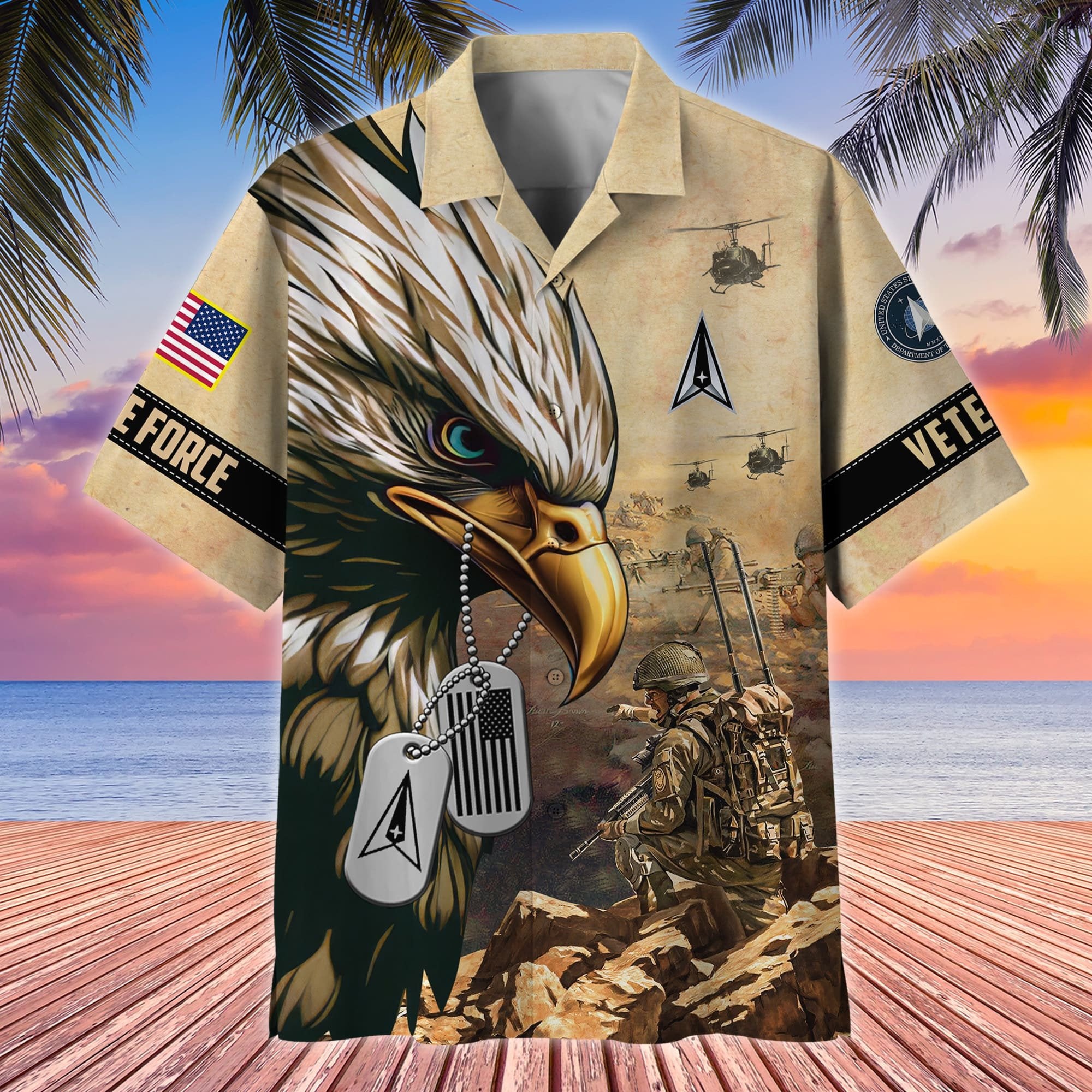 Premium American Pride US Veteran Hawaii Shirt APVC080801