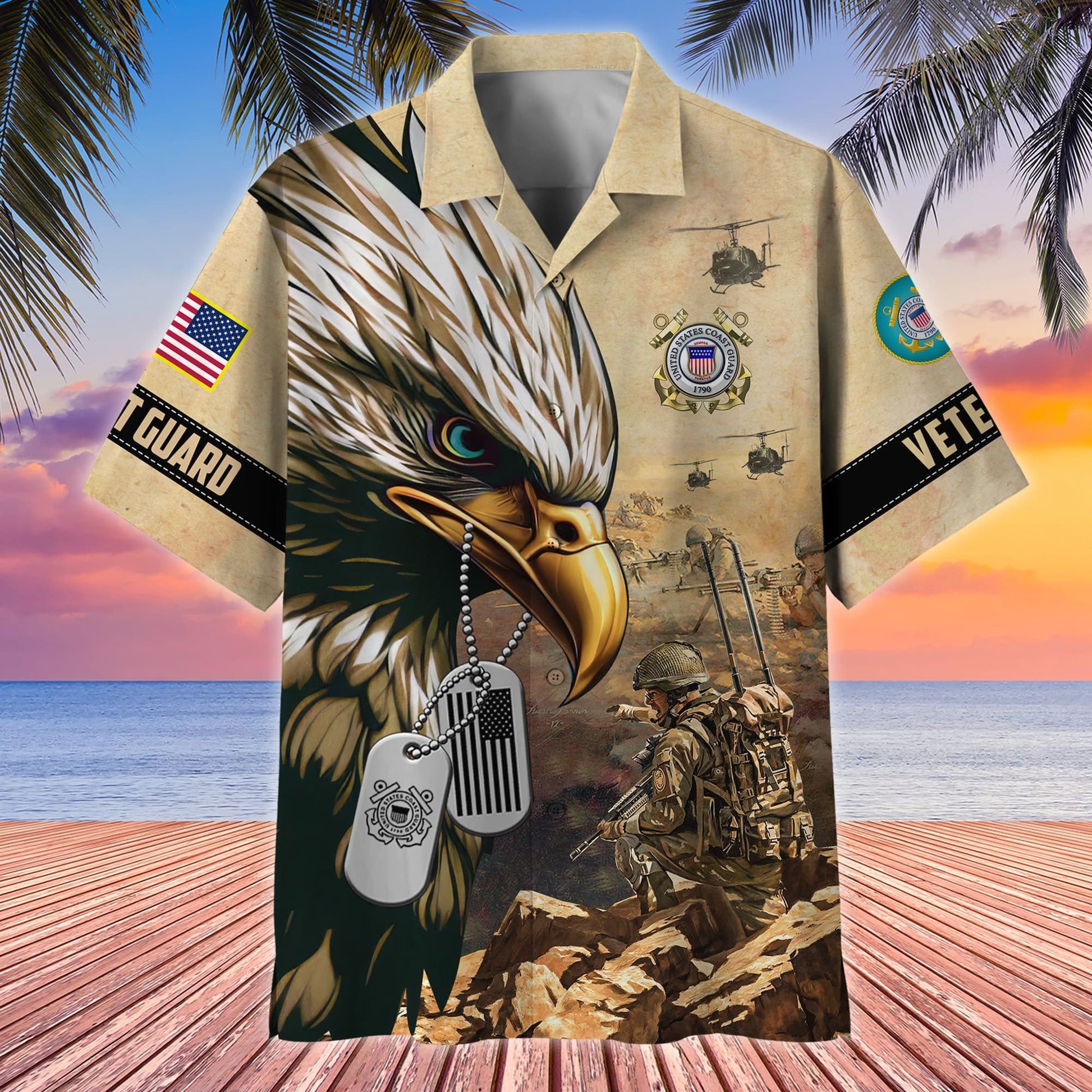 Premium American Pride US Veteran Hawaii Shirt APVC080801