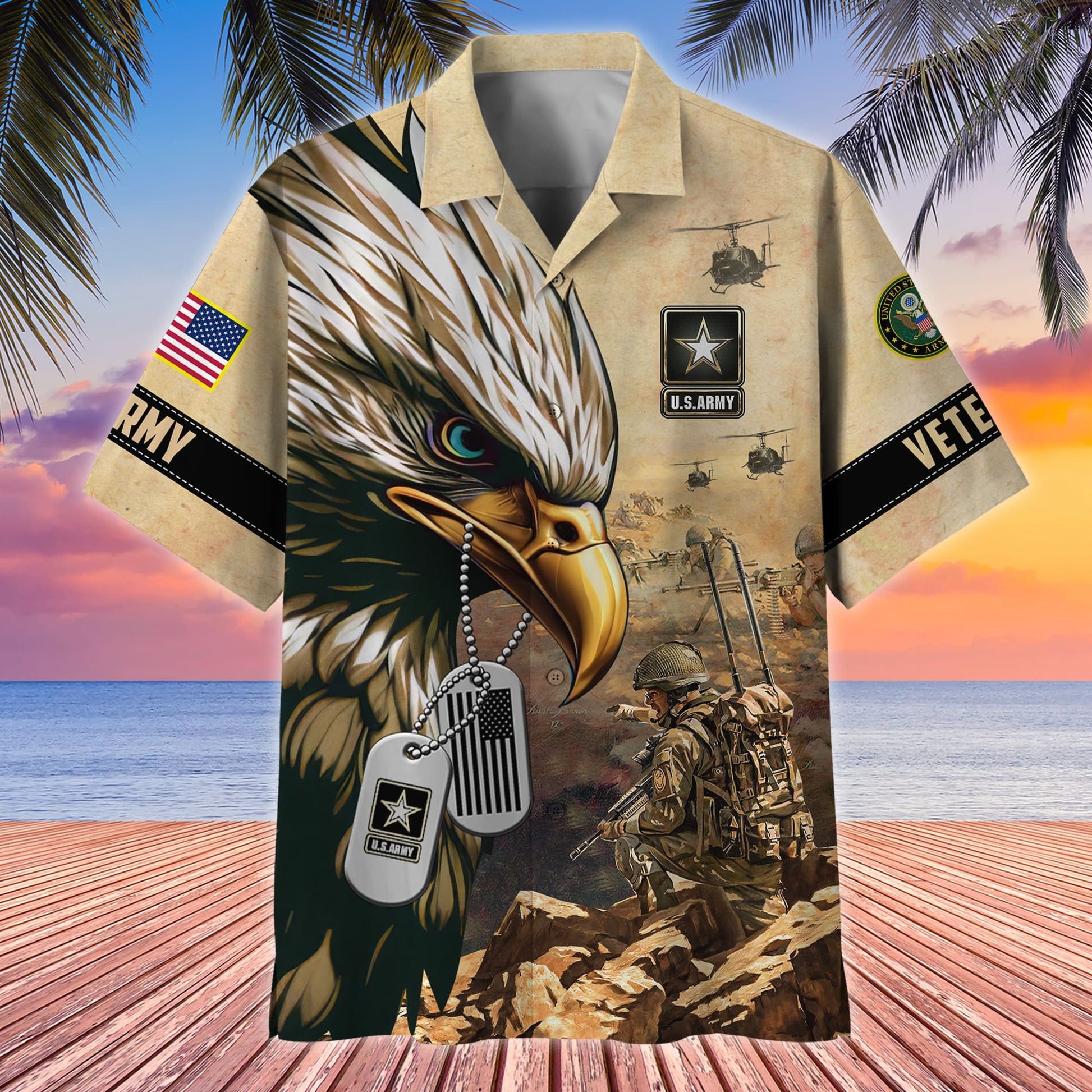 Premium American Pride US Veteran Hawaii Shirt APVC080801