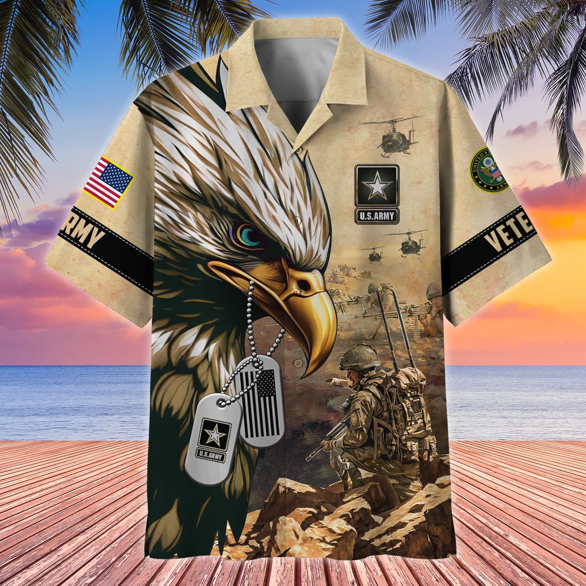 Premium American Pride US Veteran Hawaii Shirt APVC080801