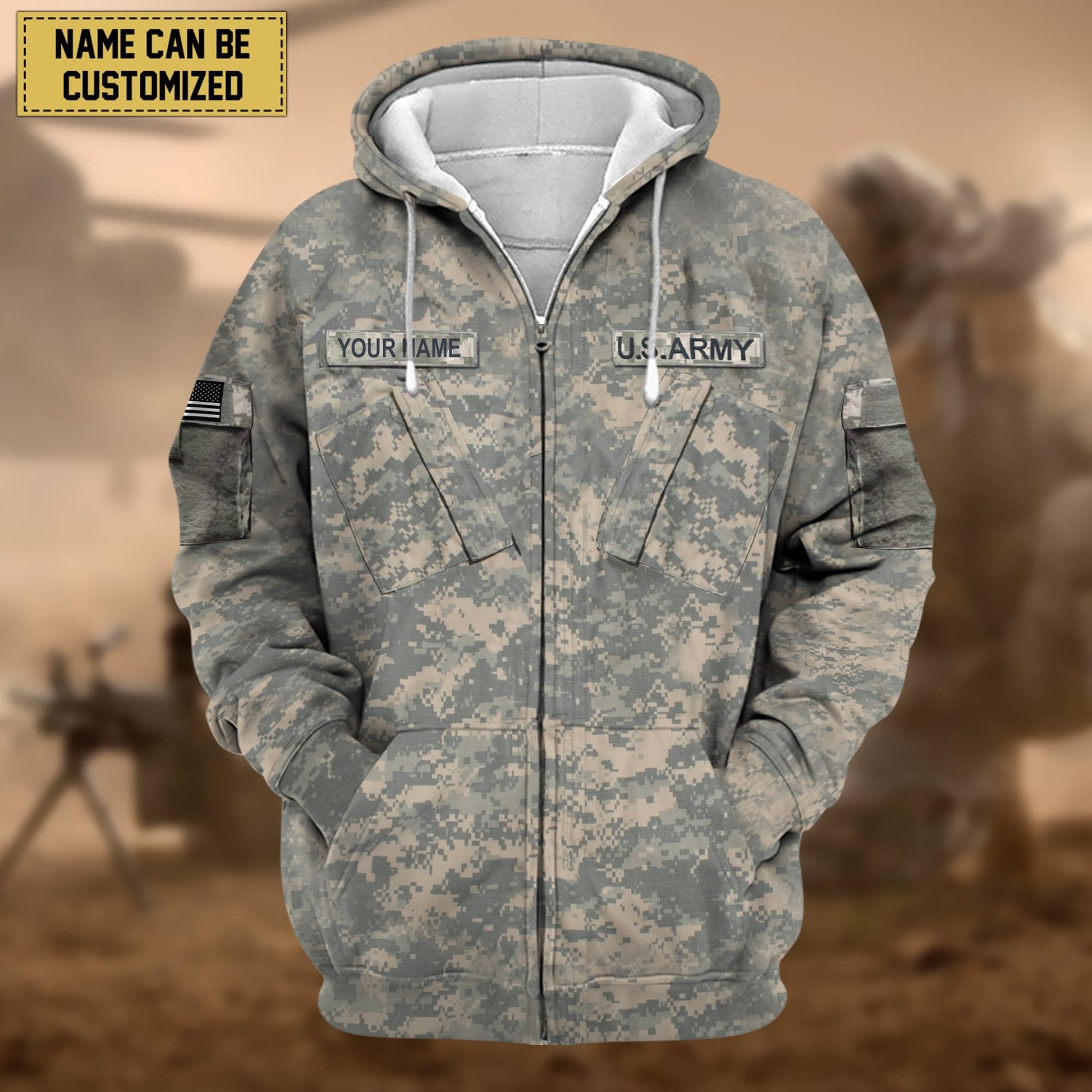Premium Personalized US Veteran Zip Hoodie APVC080808