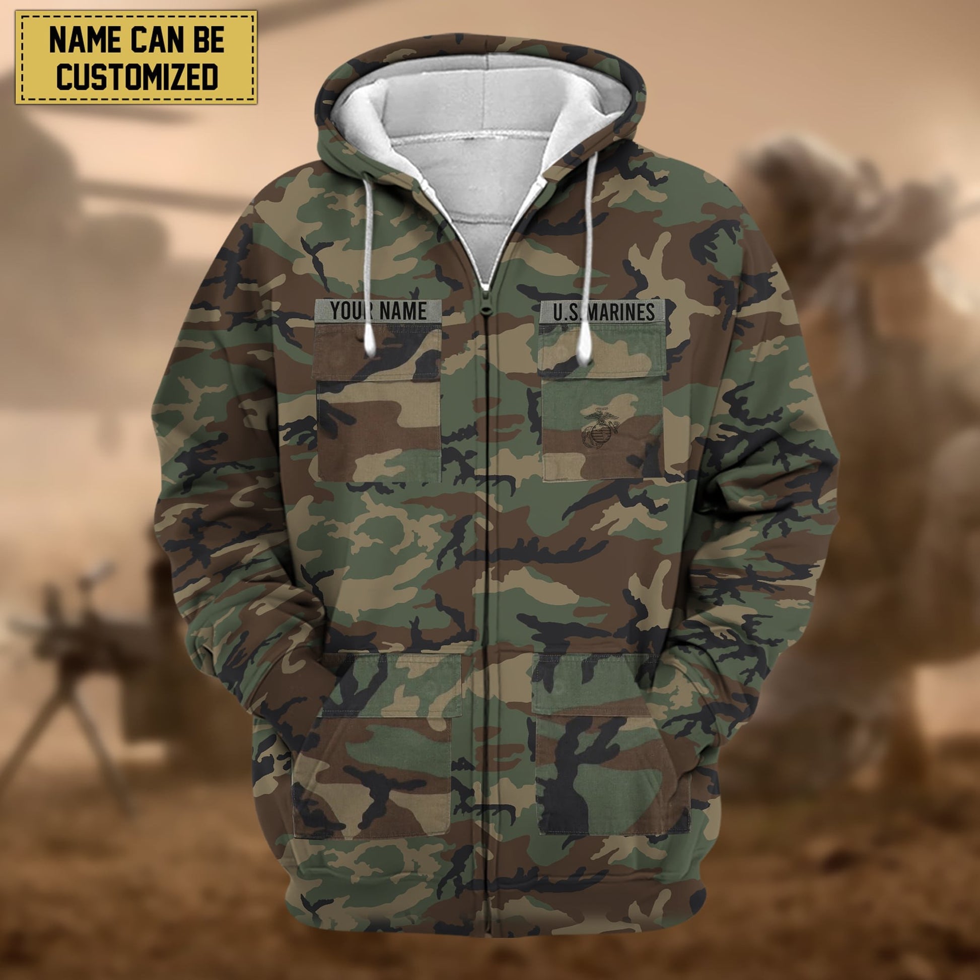 Premium Personalized US Veteran Zip Hoodie APVC080808