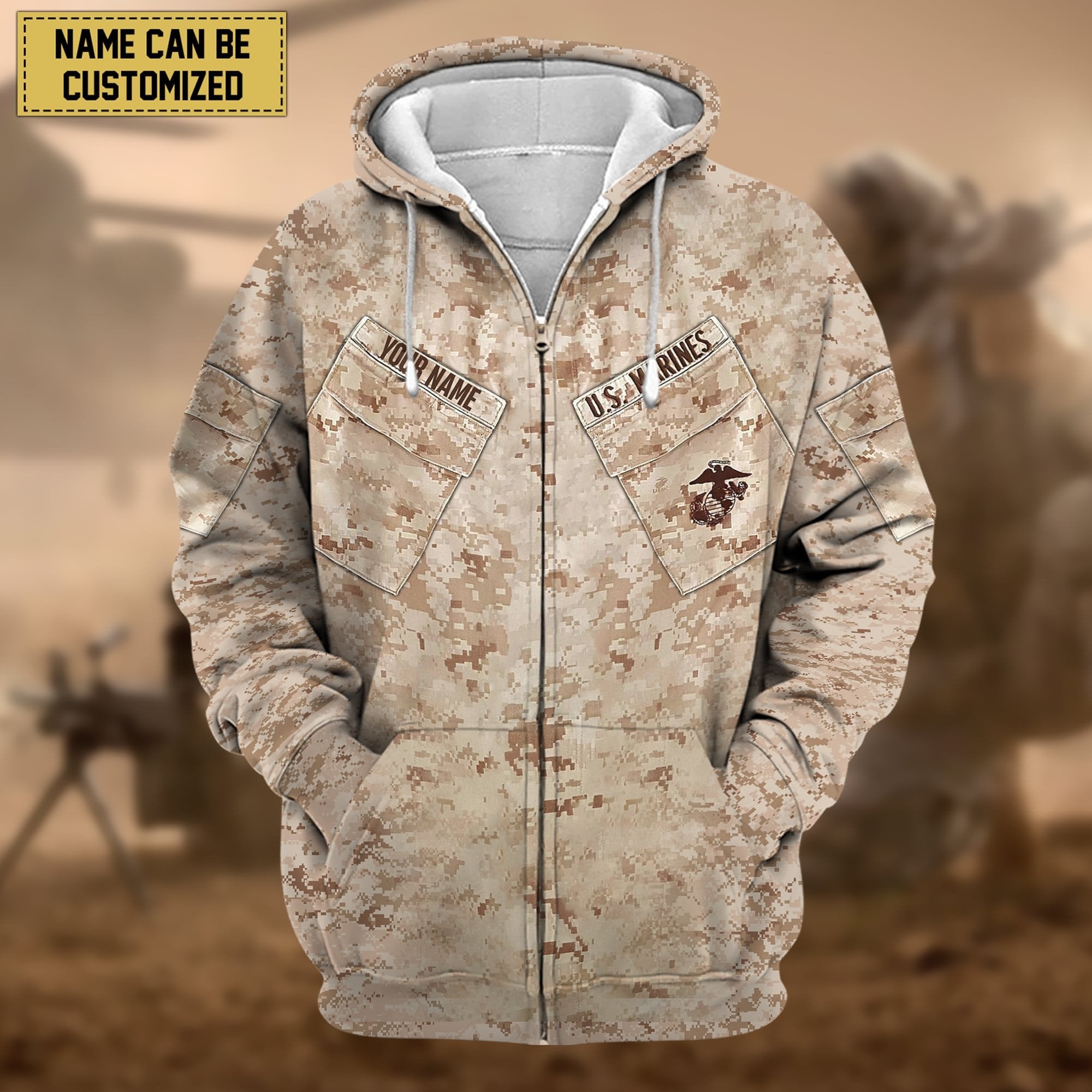 Premium Personalized US Veteran Zip Hoodie APVC080808