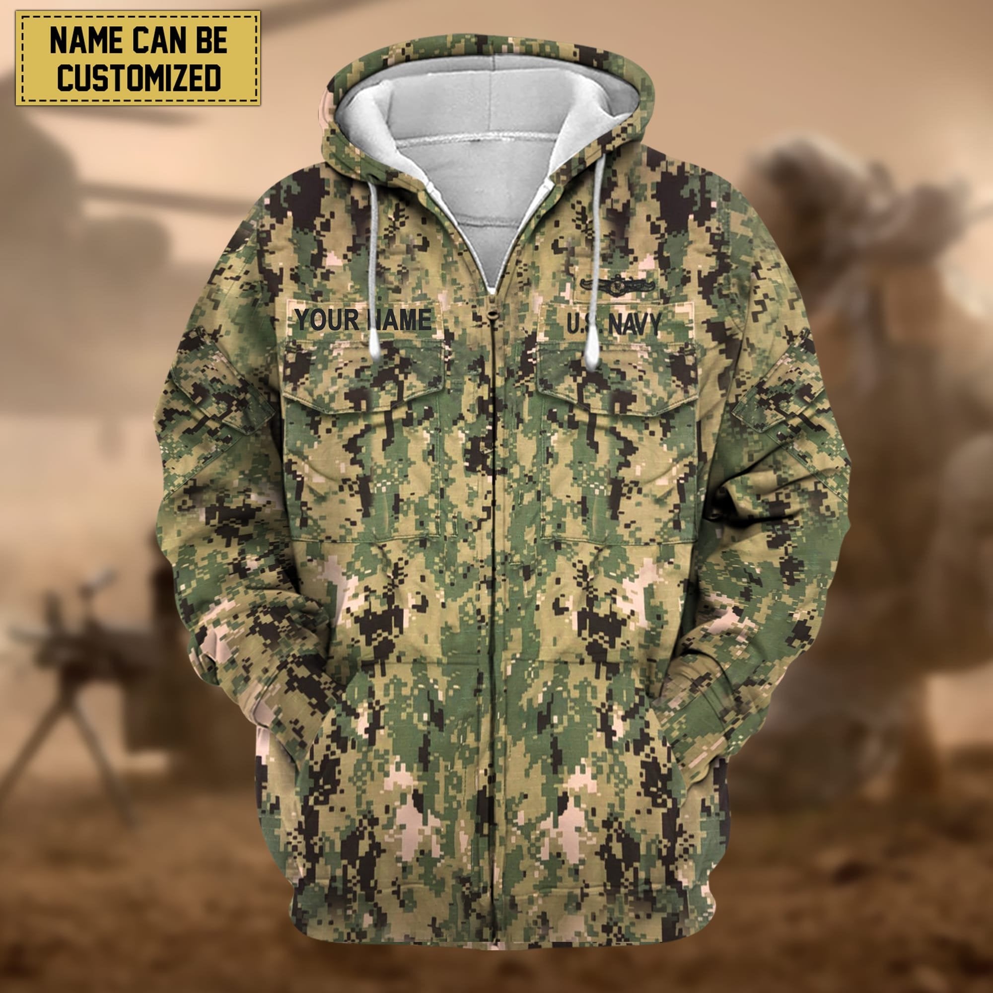 Premium Personalized US Veteran Zip Hoodie APVC080808