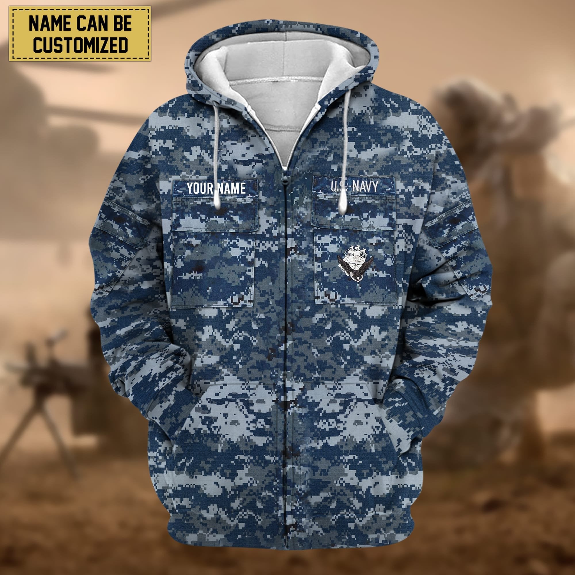 Premium Personalized US Veteran Zip Hoodie APVC080808