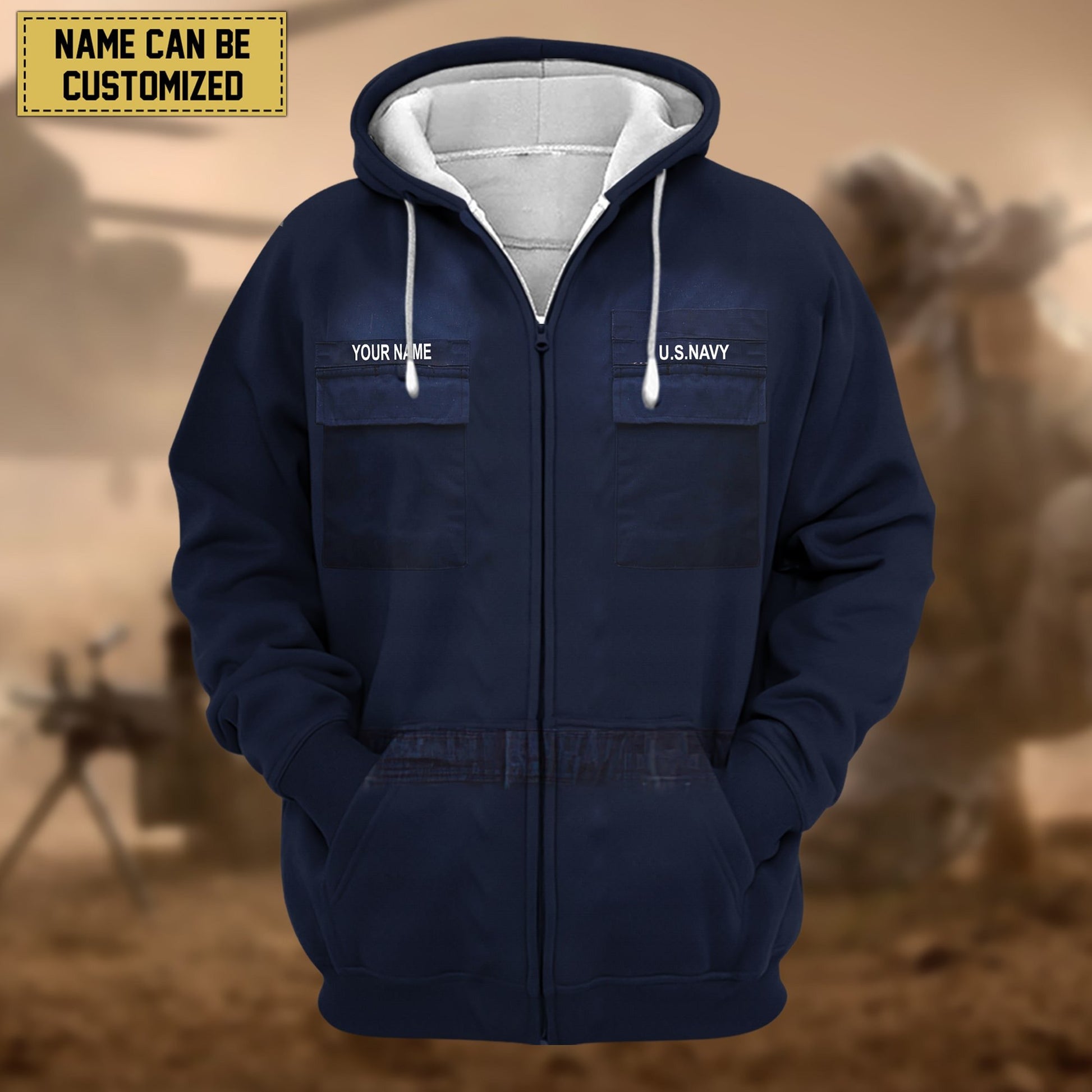 Premium Personalized US Veteran Zip Hoodie APVC080808
