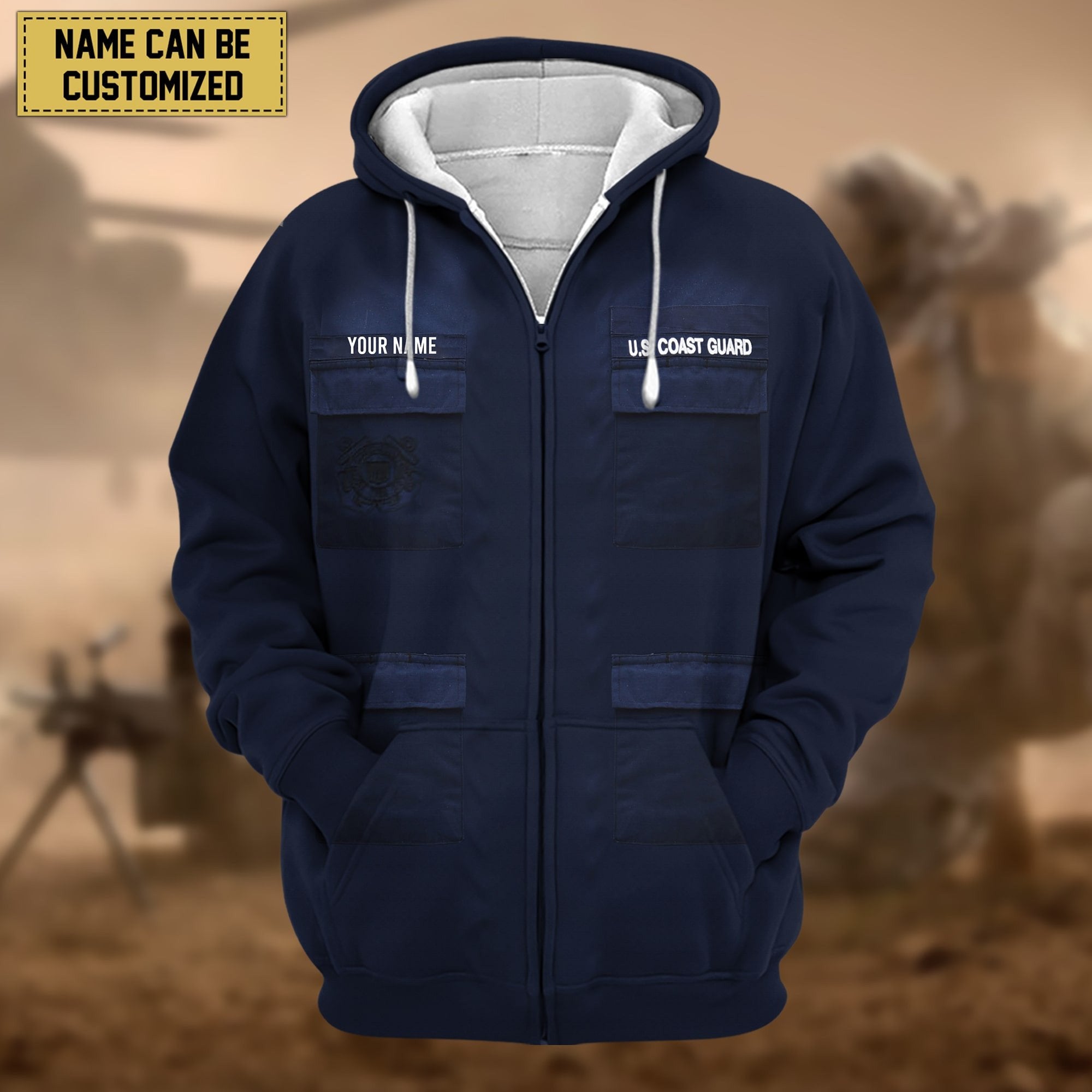 Premium Personalized US Veteran Zip Hoodie APVC080808
