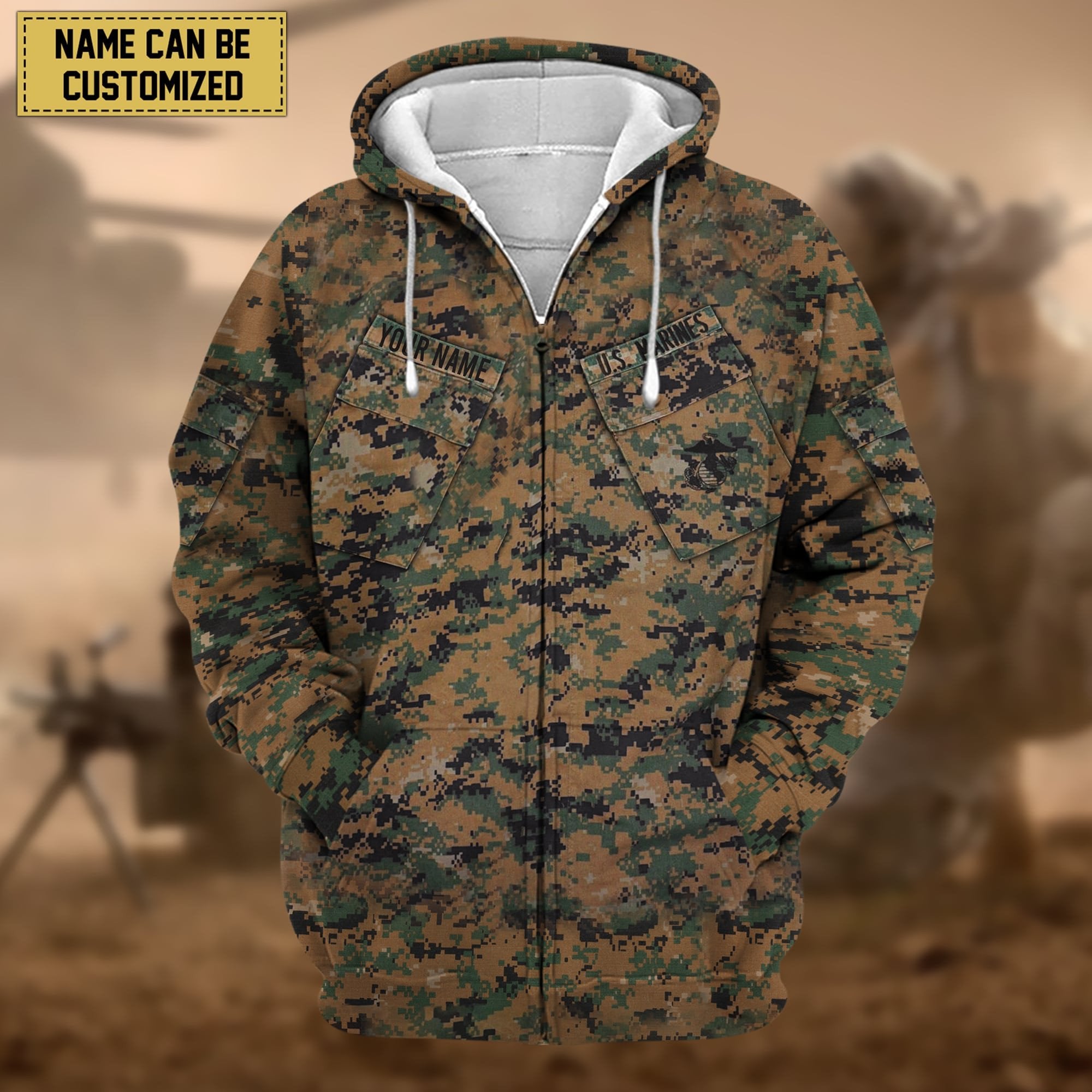 Premium Personalized US Veteran Zip Hoodie APVC080808