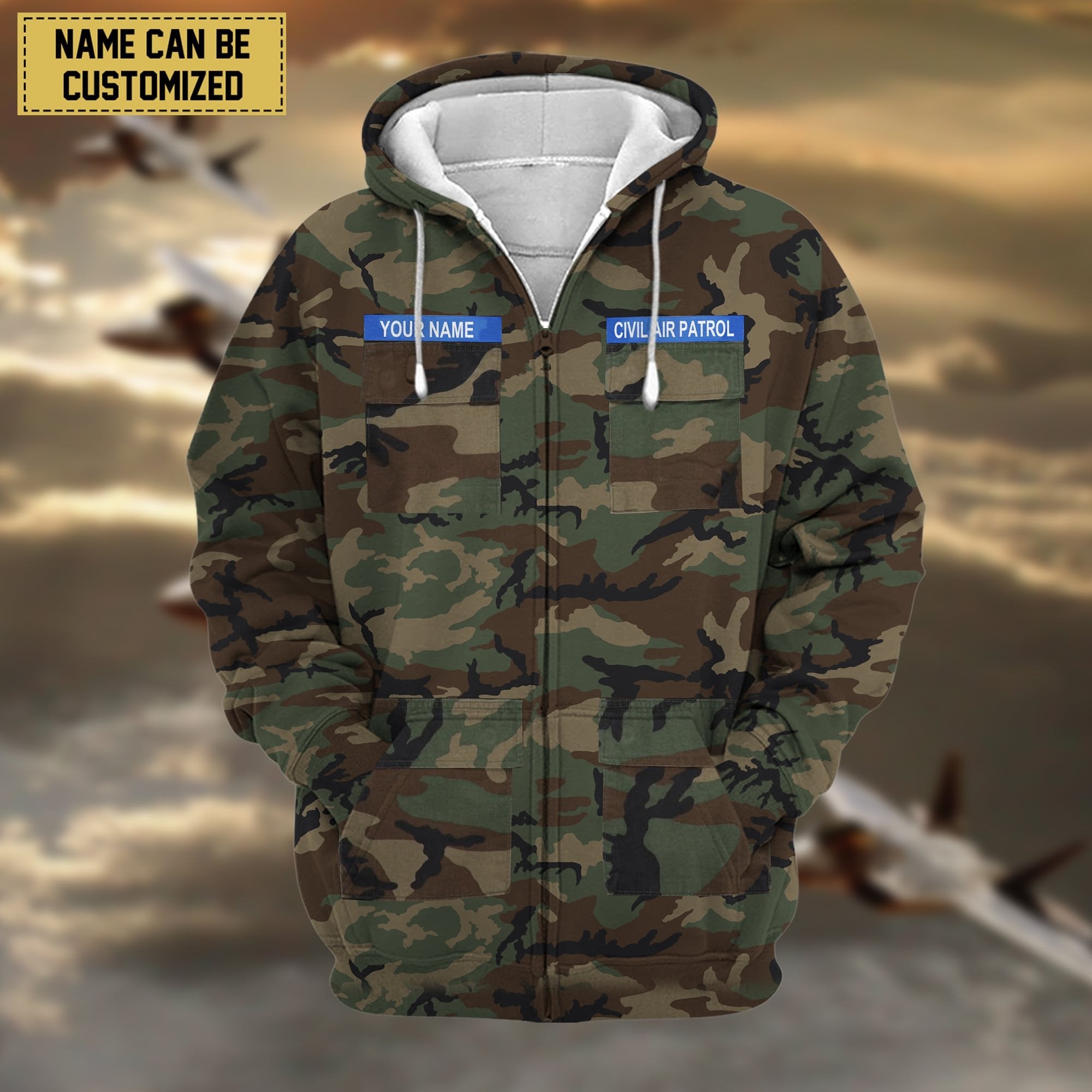 Premium Personalized US Veteran Zip Hoodie APVC080808