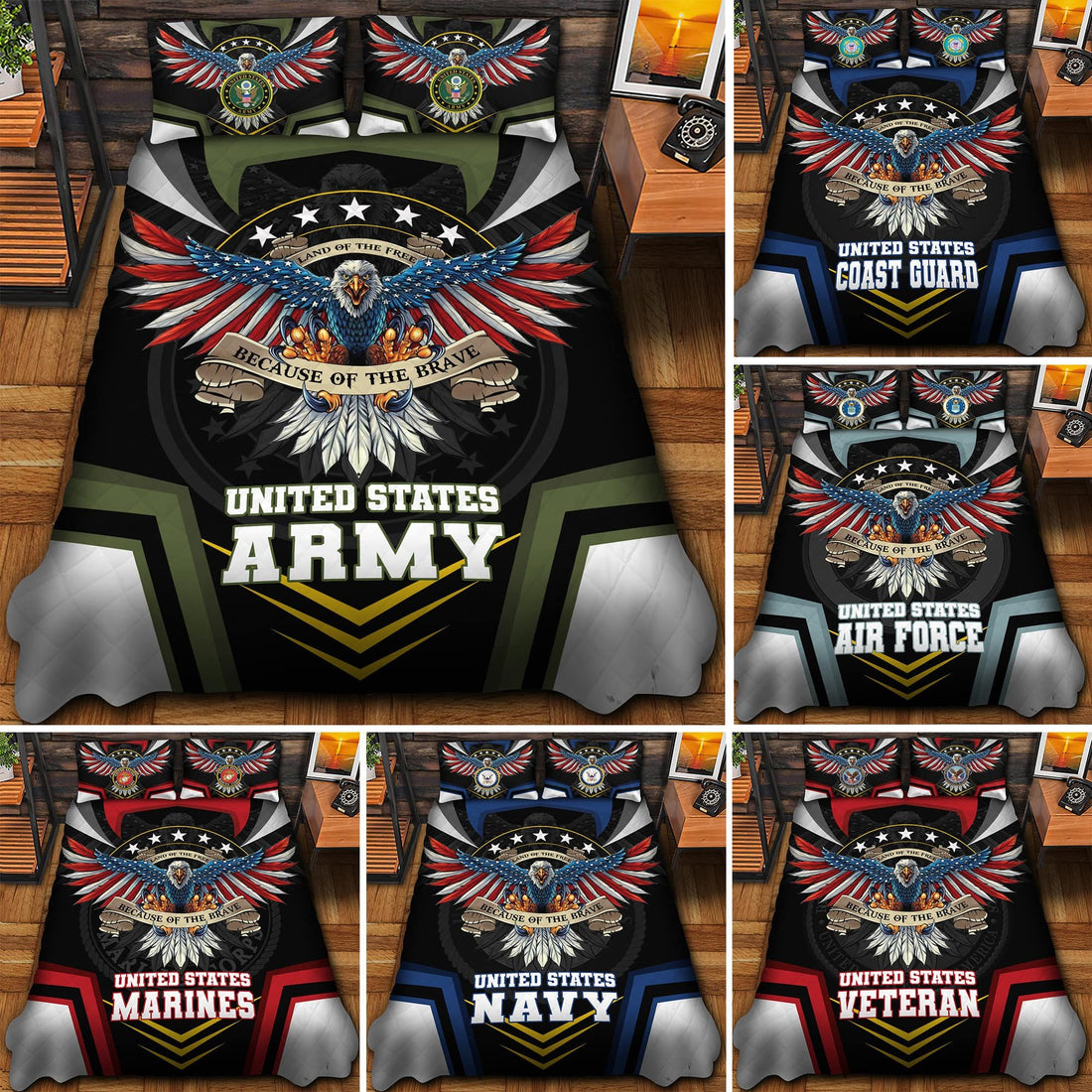 Premium Eagle US Veteran Bedding Set APVC220802