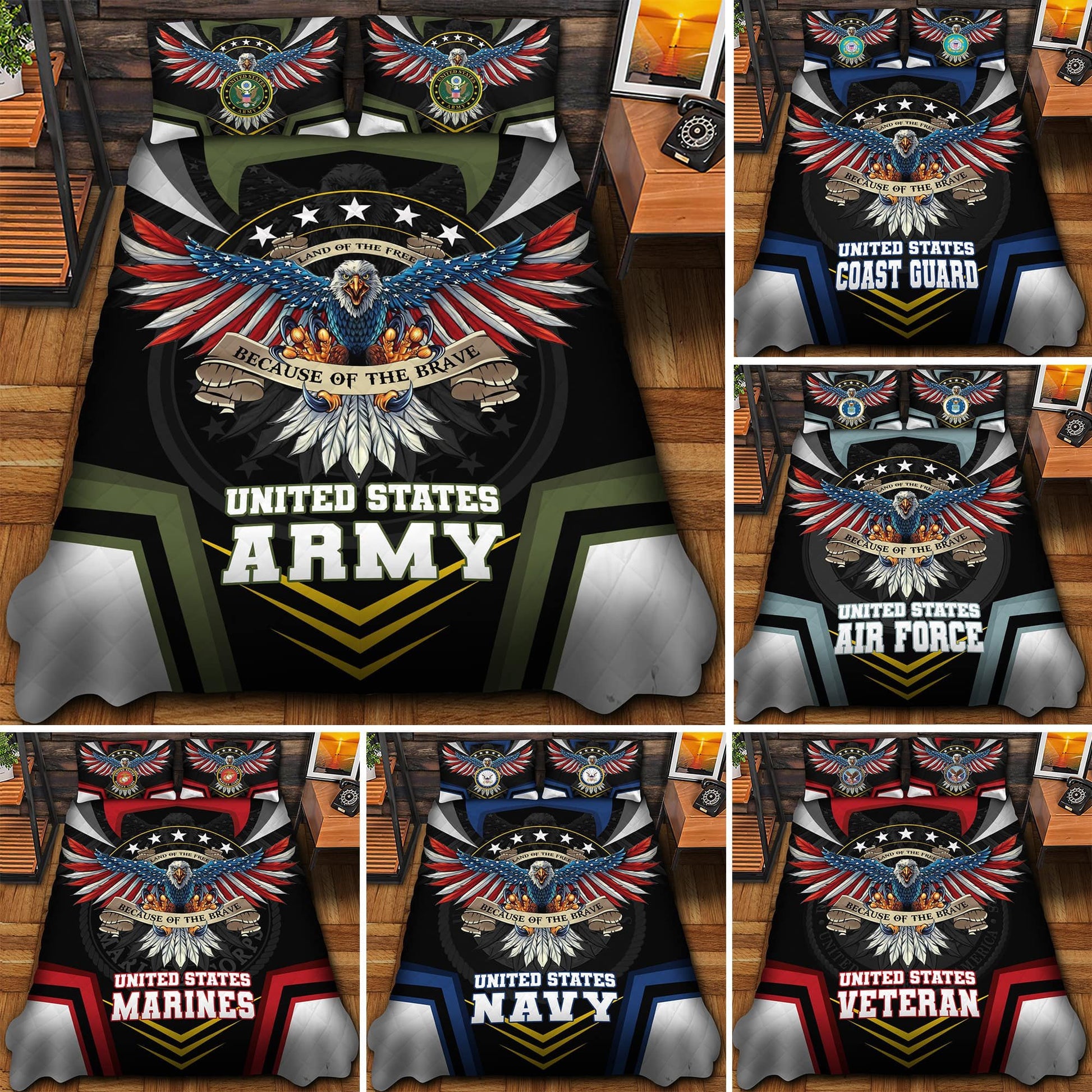 Premium Eagle US Veteran Bedding Set APVC220802