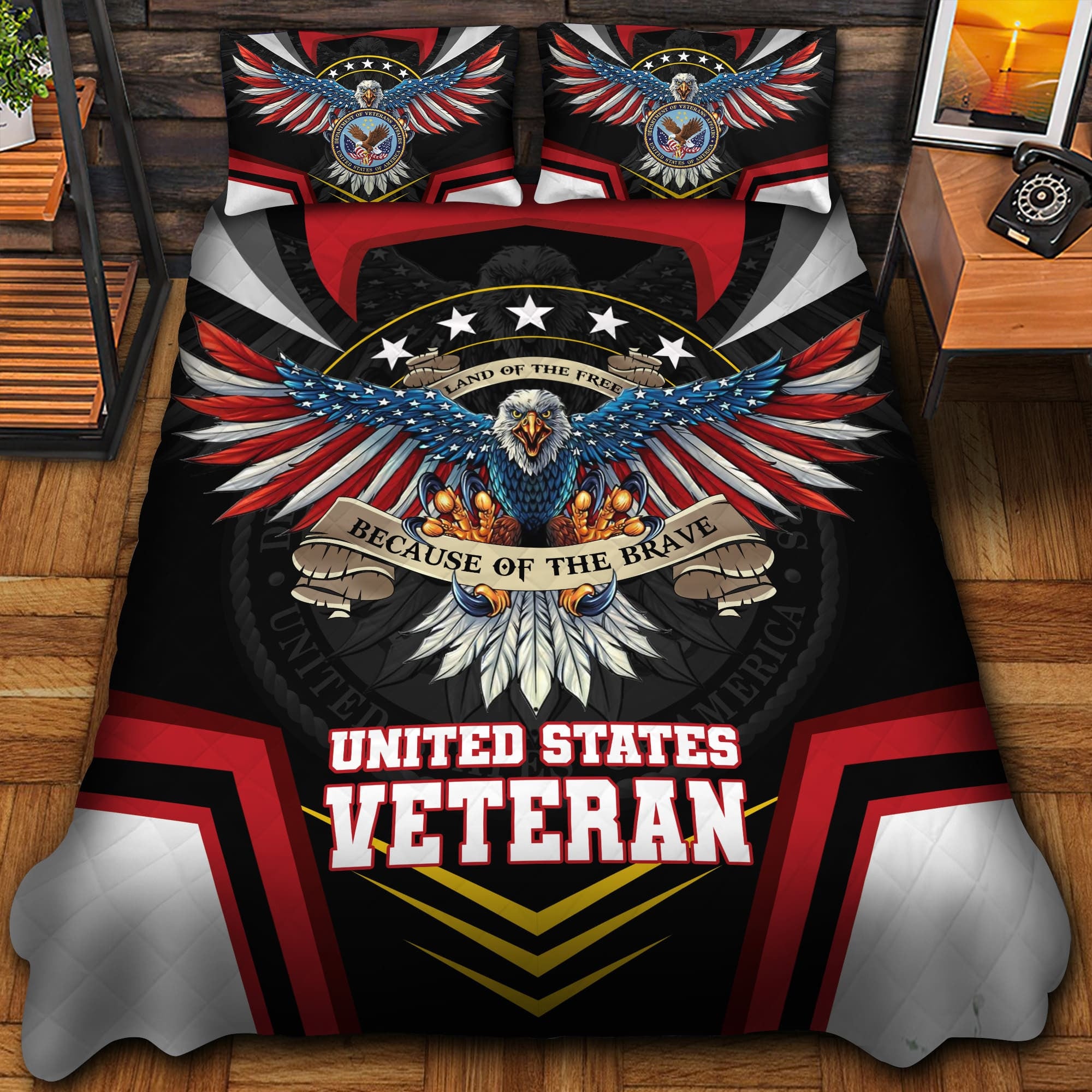 Premium Eagle US Veteran Bedding Set APVC220802