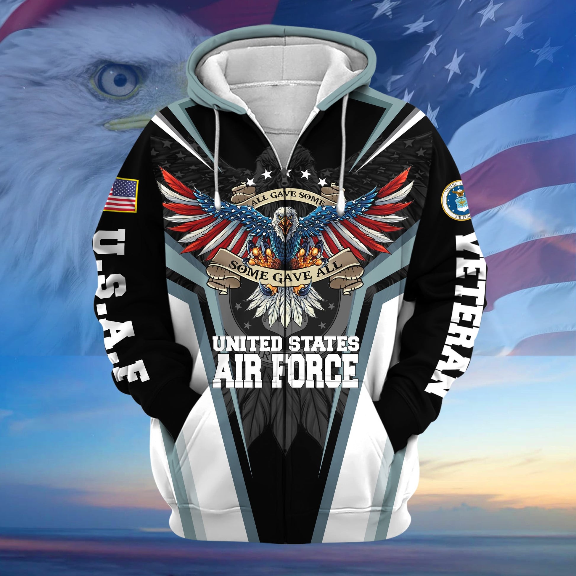 Premium All Gave Some Some Gave All US Veteran Zip Hoodie APVC140801
