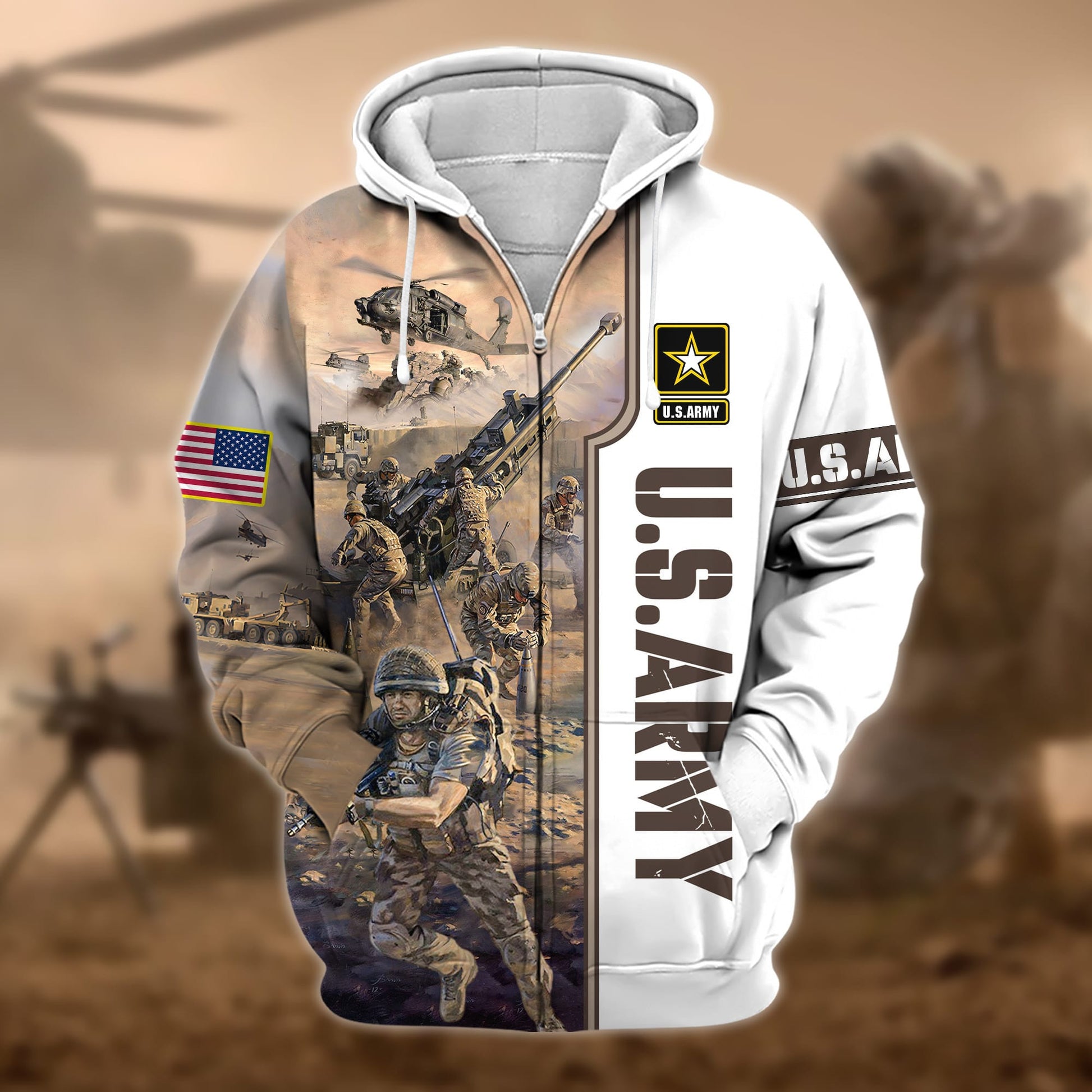 Premium Honoring All Who Served US Veteran Zip Hoodie APVC180801