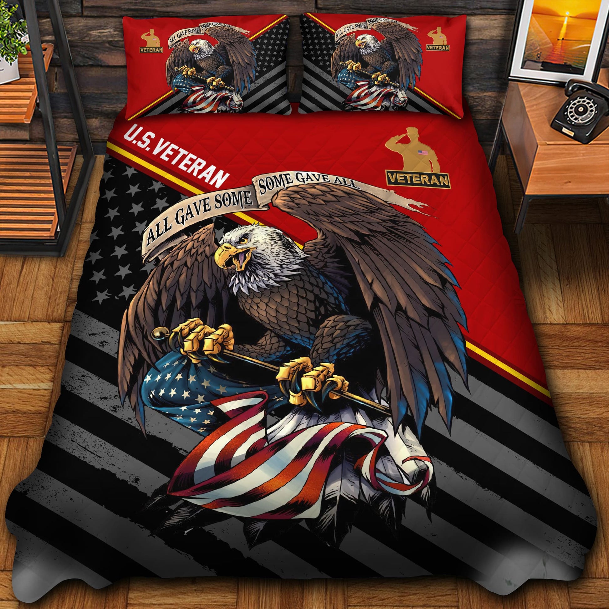 Premium All Gave Some Some Gave All US Veteran Bedding Set APVC290802