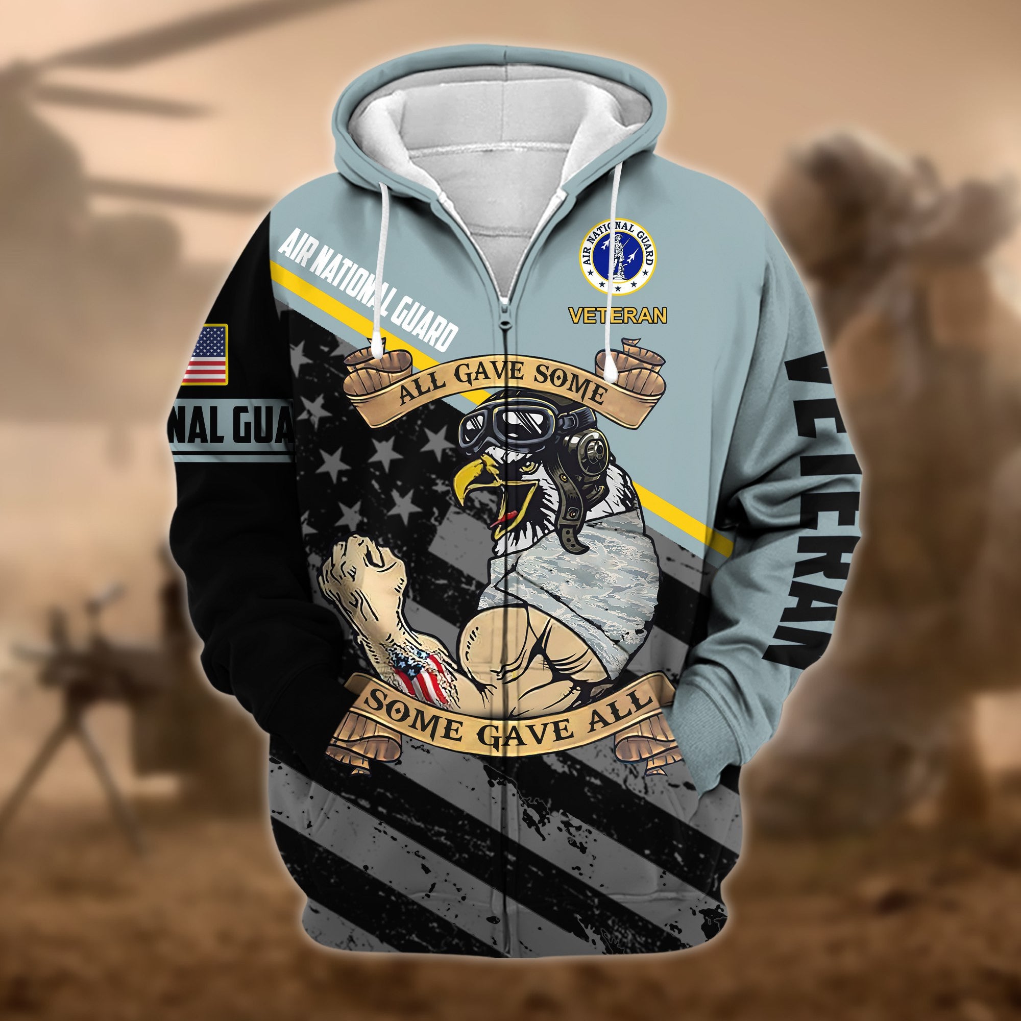 Premium US Military Services US Veteran Zip Hoodie PVC271003