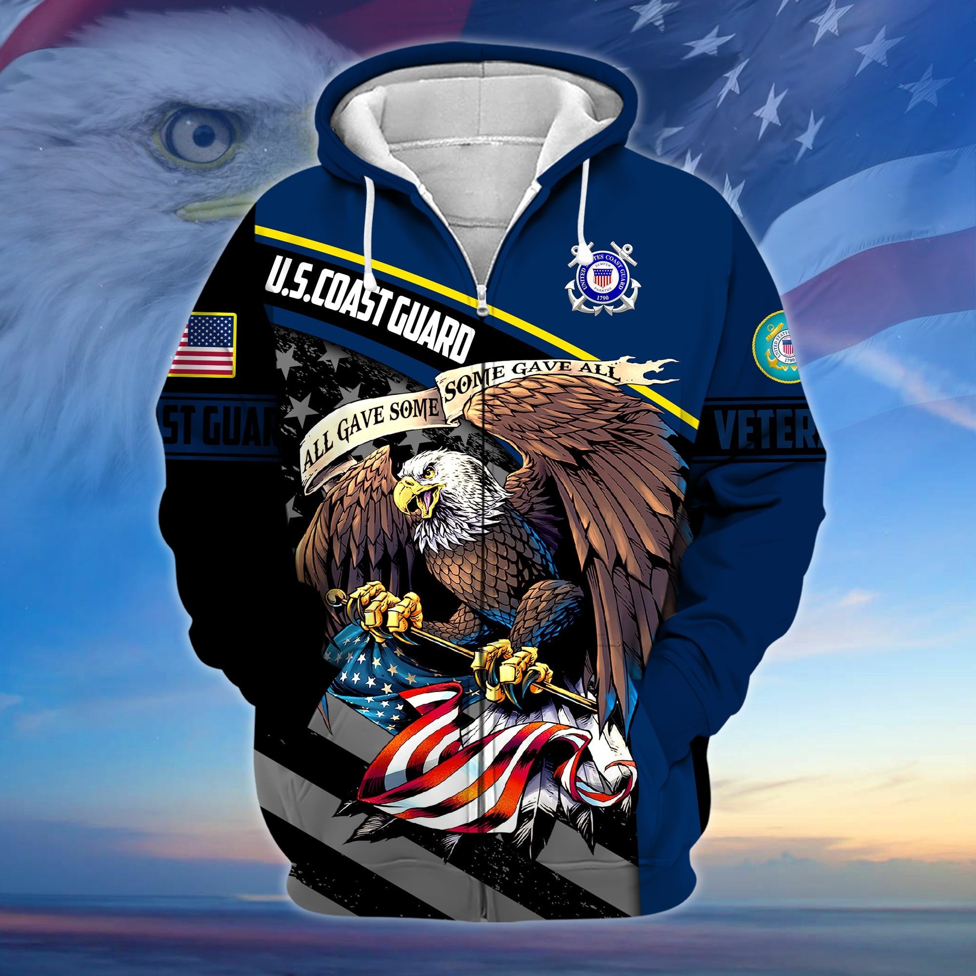 Premium All Gave Some Some Gave All US Veteran Zip Hoodie APVC140902