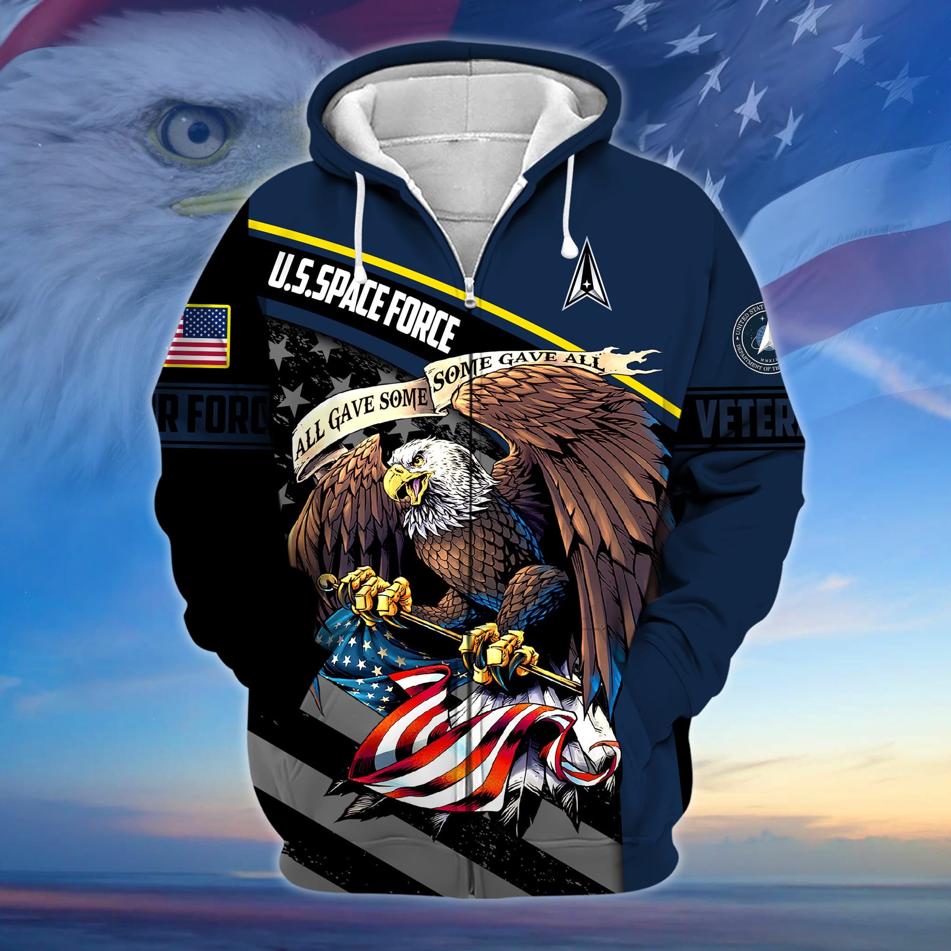 Premium All Gave Some Some Gave All US Veteran Zip Hoodie APVC140902